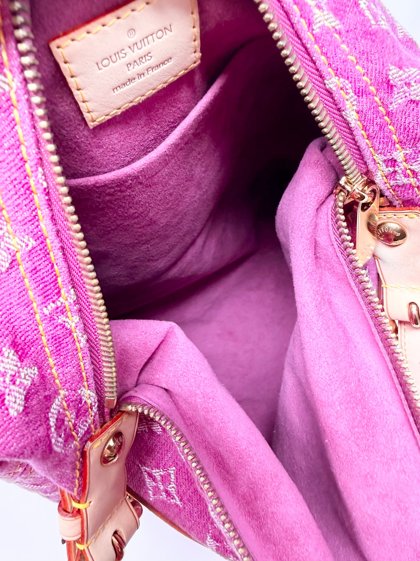 Louis Vuitton Monogram Denim Baggy GM Pink