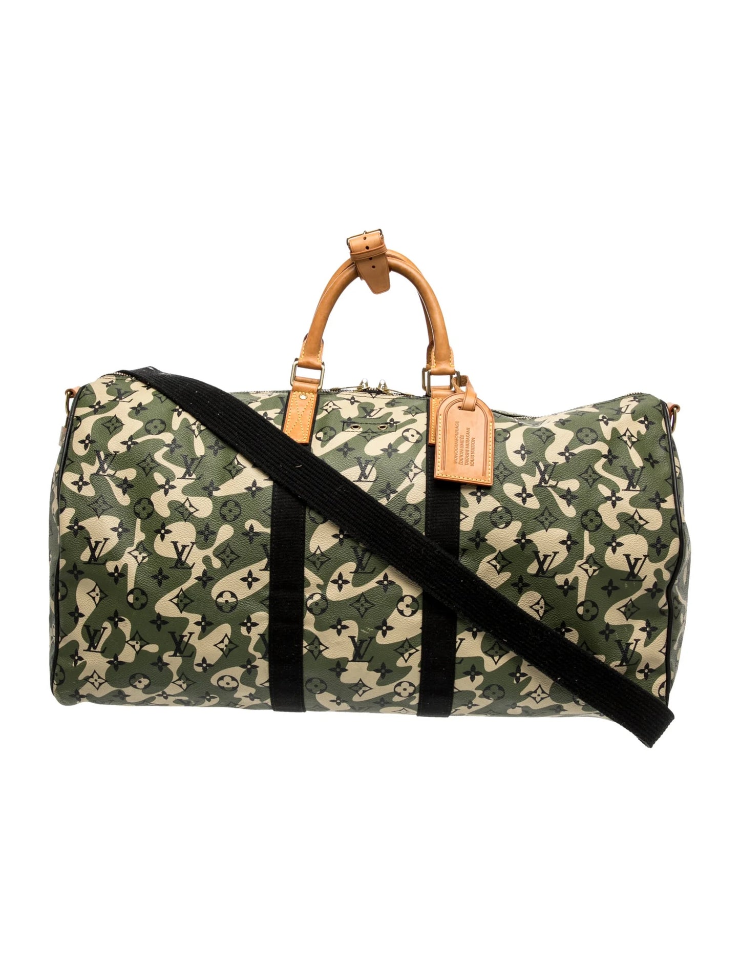 Louis Vuitton Takashi Murakami Monogramouflage Camo Keepall Bandouliere 55