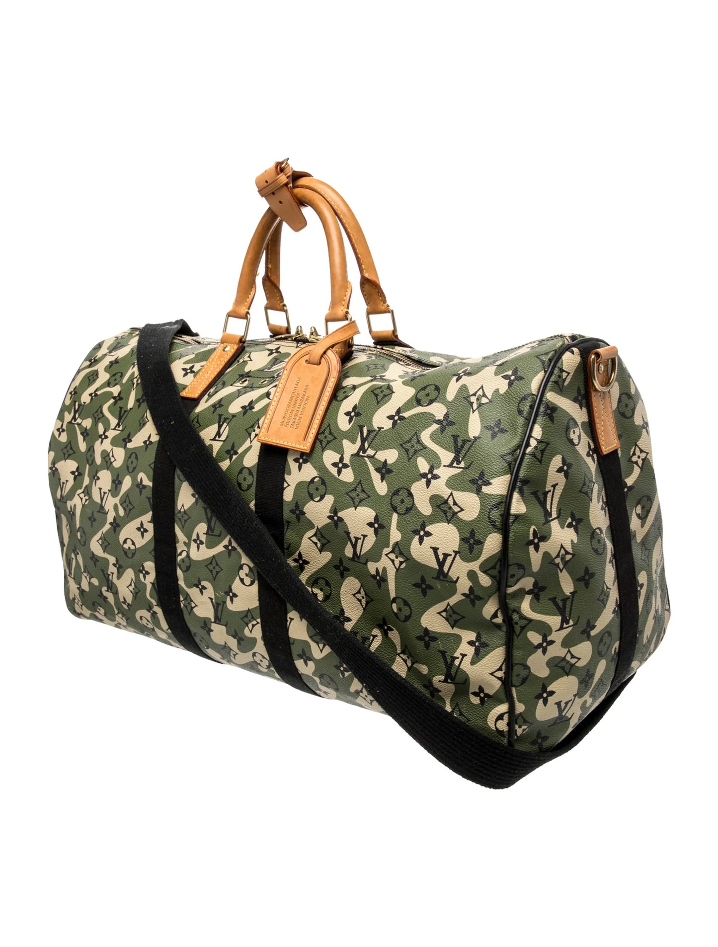 Louis Vuitton Takashi Murakami Monogramouflage Camo Keepall Bandouliere 55