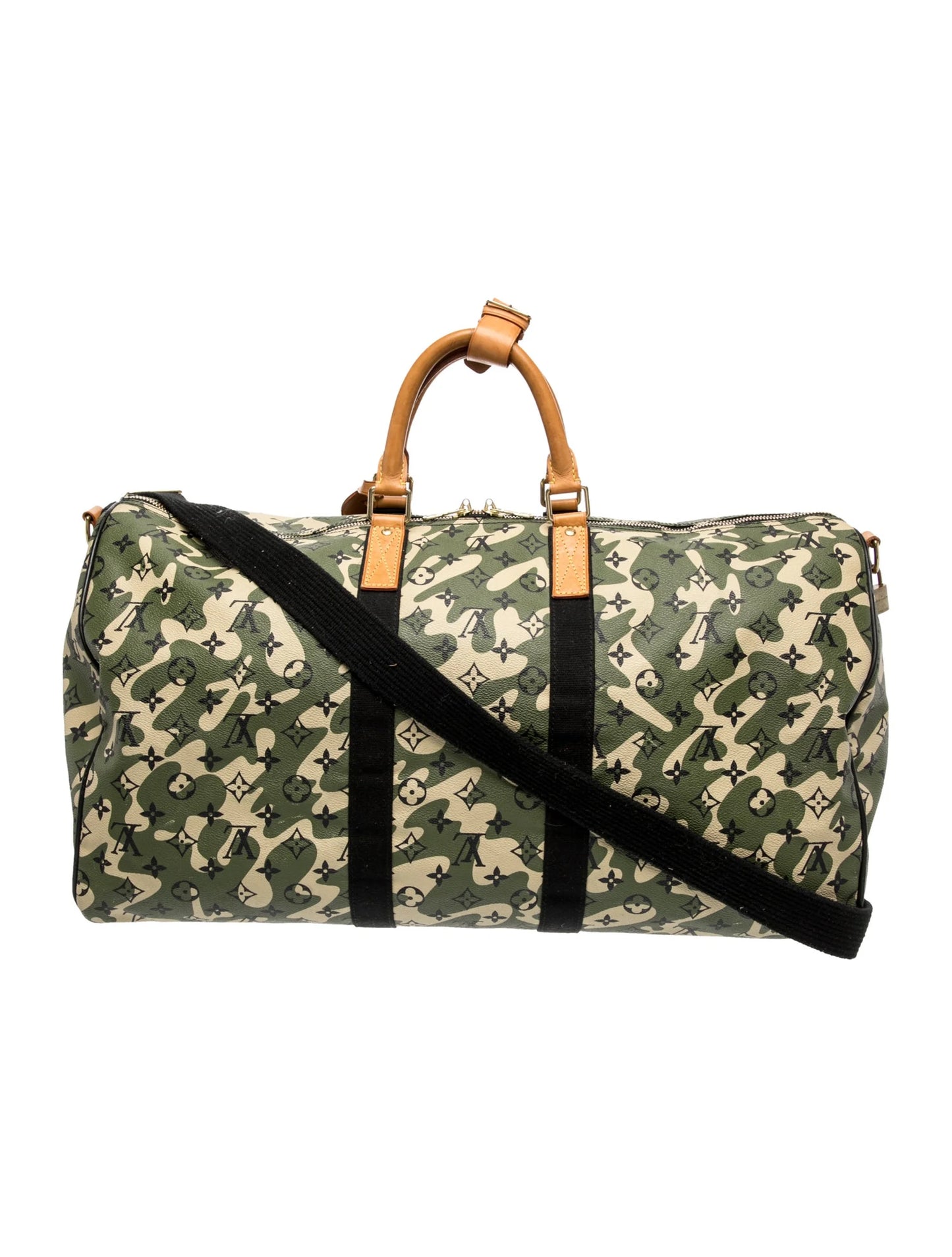 Louis Vuitton Takashi Murakami Monogramouflage Camo Keepall Bandouliere 55