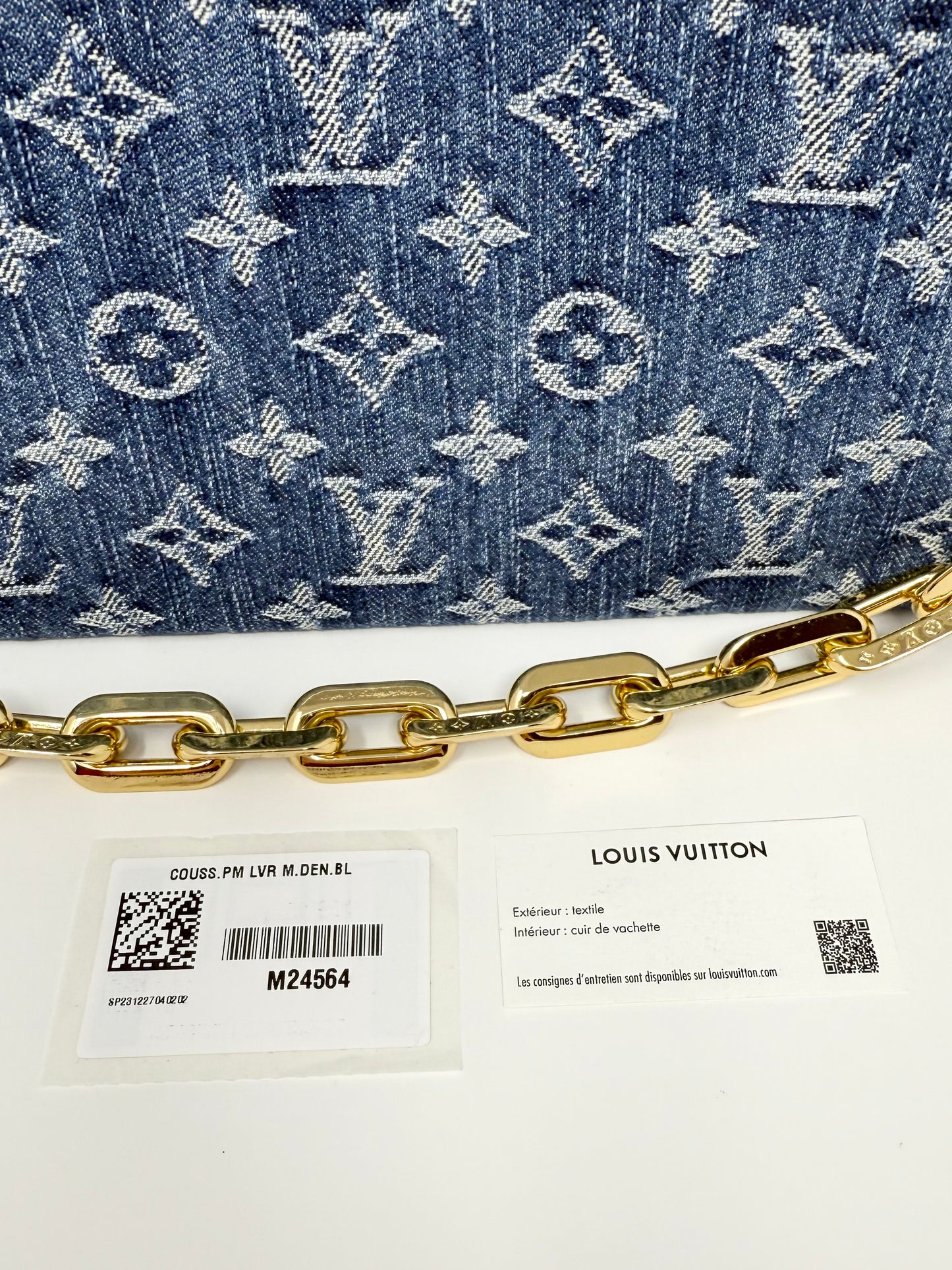 Louis Vuitton Coussin PM Monogram Denim Remix