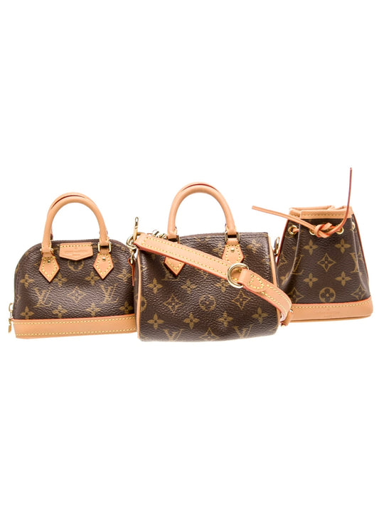 Louis Vuitton Trio Mini Incones Alma Speedy Noe Crossbody Runway
