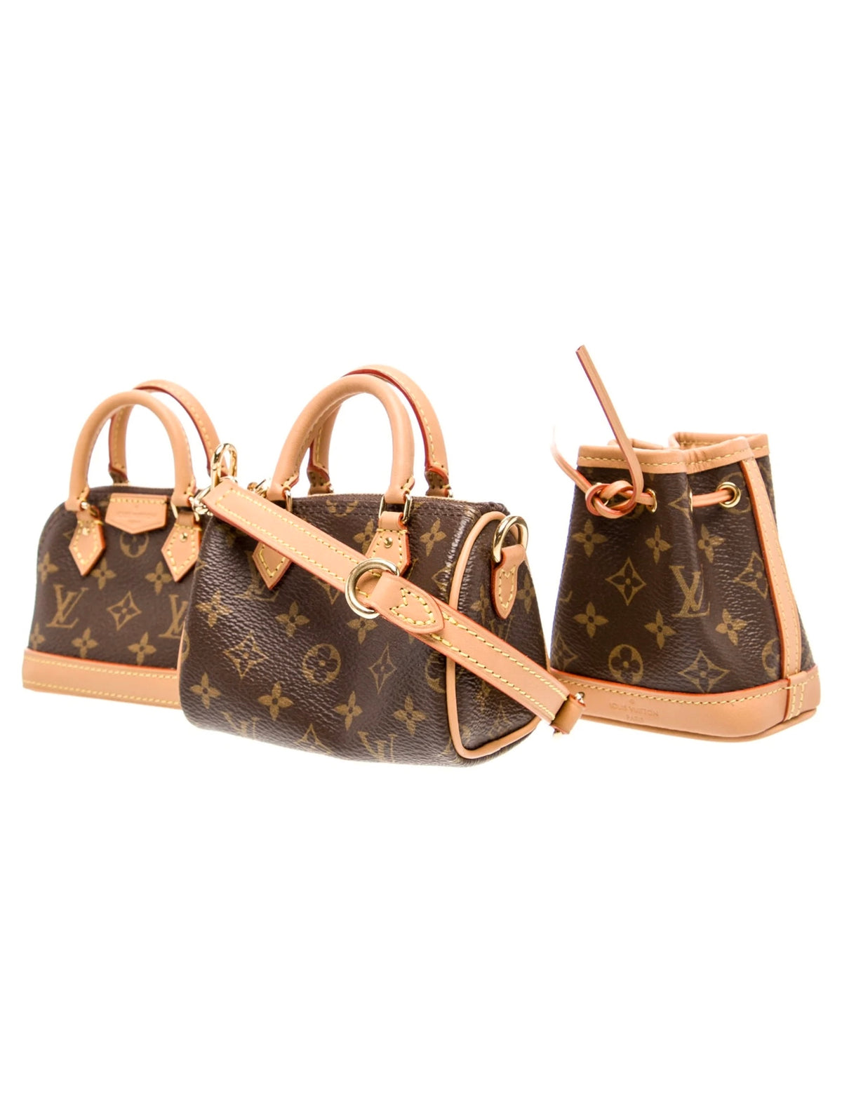 Louis Vuitton Trio Mini Incones Alma Speedy Noe Crossbody Runway