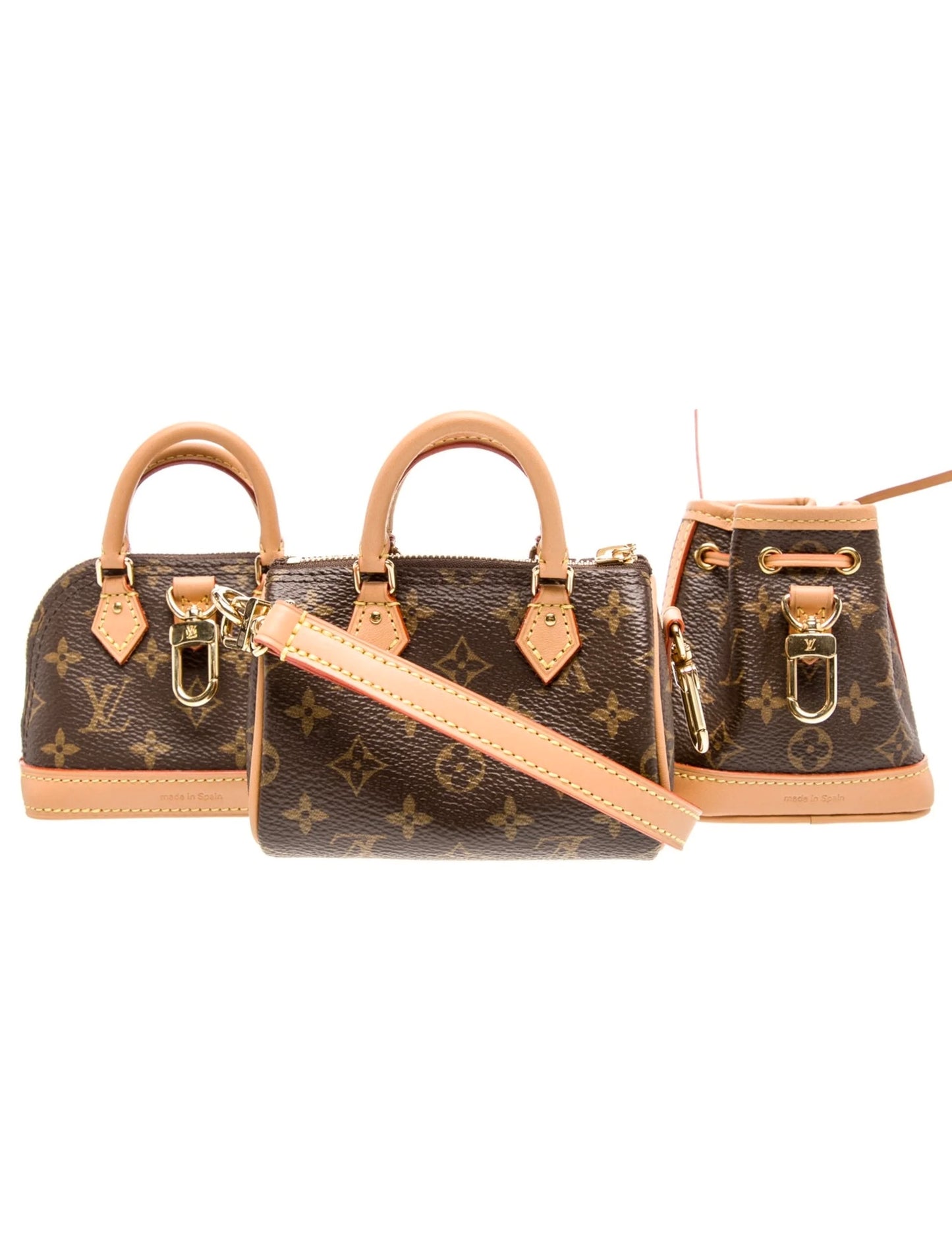 Louis Vuitton Trio Mini Incones Alma Speedy Noe Crossbody Runway