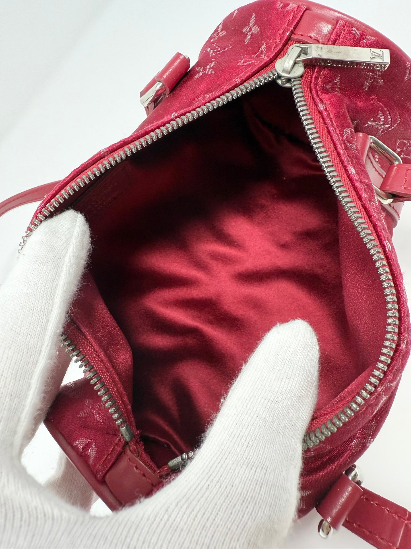 Louis Vuitton Satin Mini Papillon Monogram Shimmer Pink