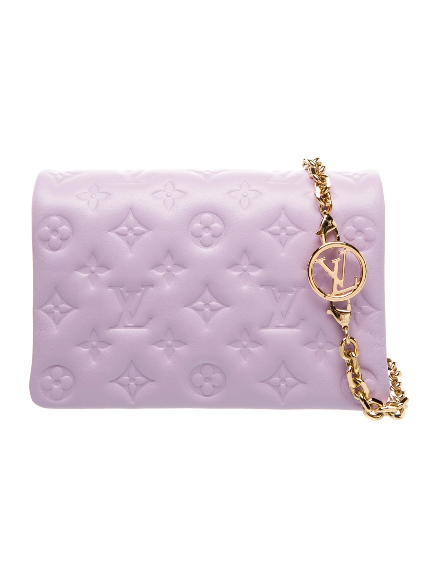 Louis Vuitton Pochette Coussin Embossed Lilac Lavender Purple