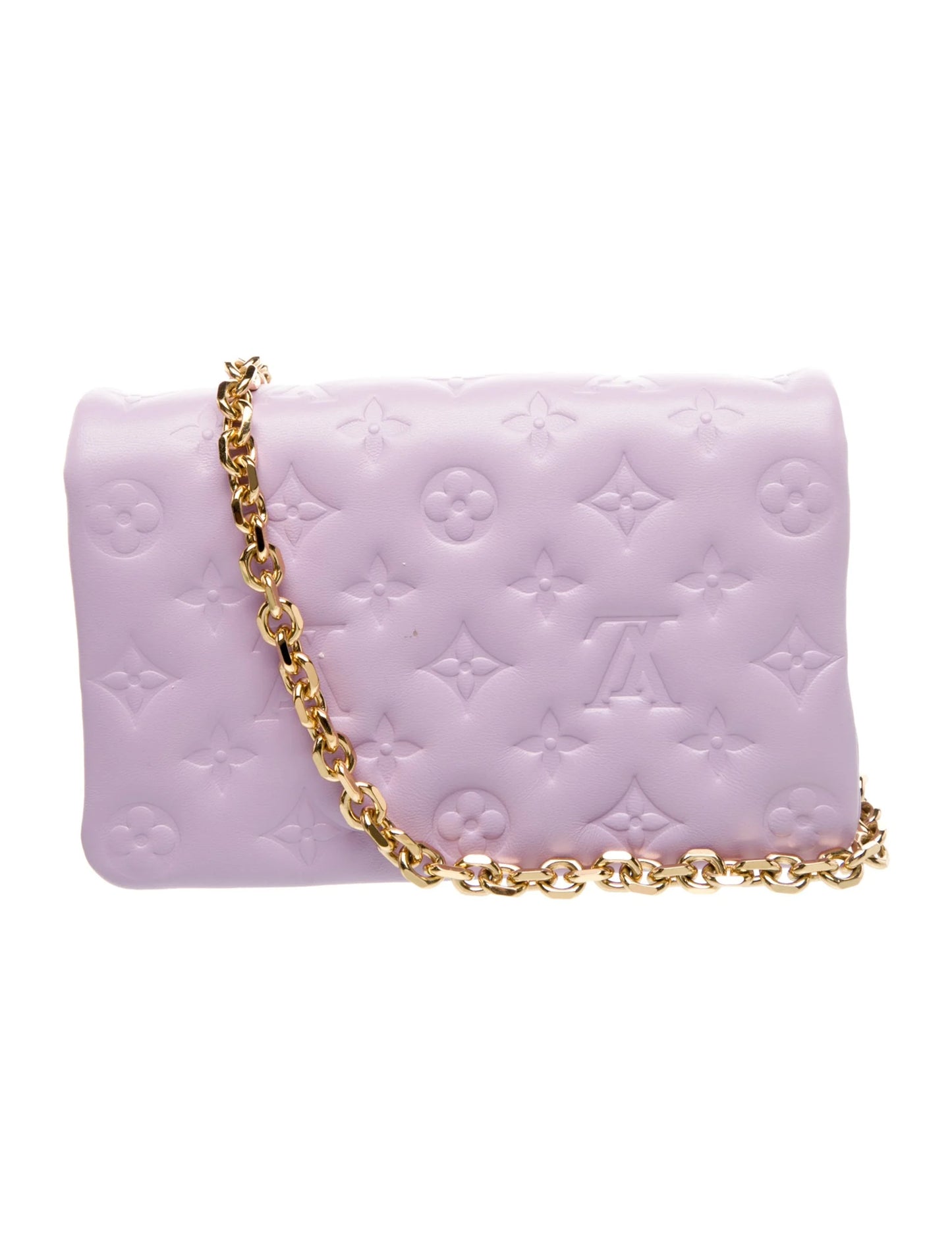 Louis Vuitton Pochette Coussin Embossed Lilac Lavender Purple
