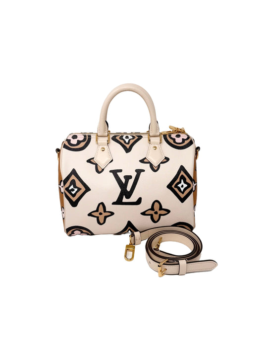 Louis Vuitton Wild at Heart Speedy Bandouliere 25 Monogram Giant Caramel Cream