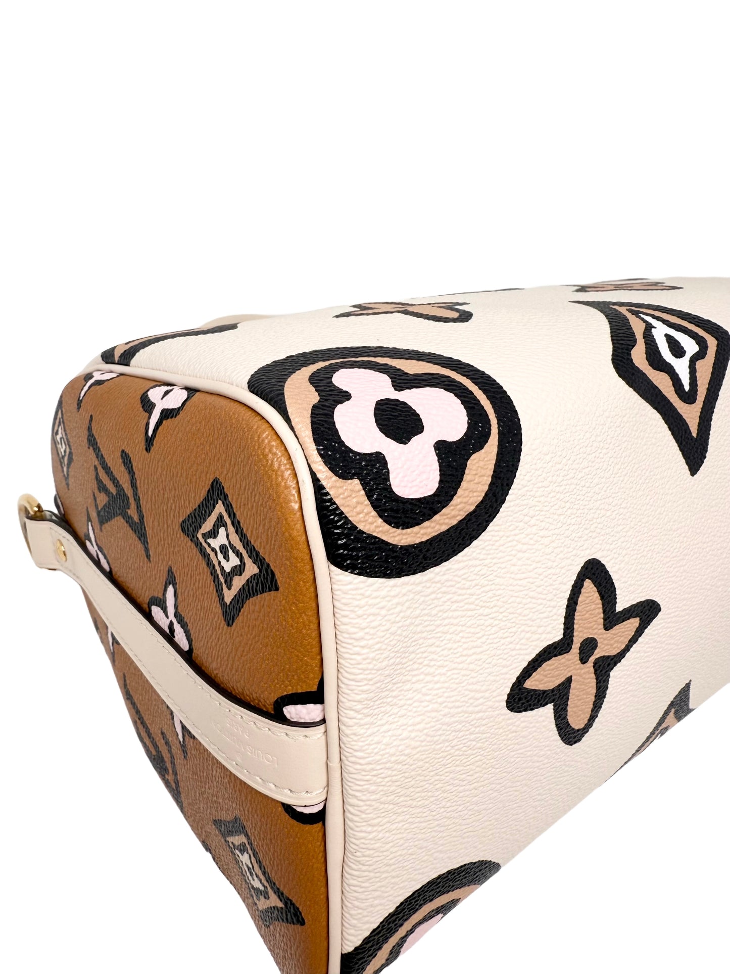 Louis Vuitton Wild at Heart Speedy Bandouliere 25 Monogram Giant Caramel Cream