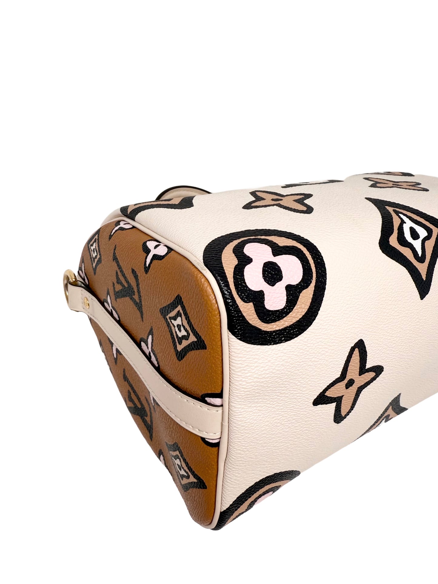 Louis Vuitton Wild at Heart Speedy Bandouliere 25 Monogram Giant Caramel Cream