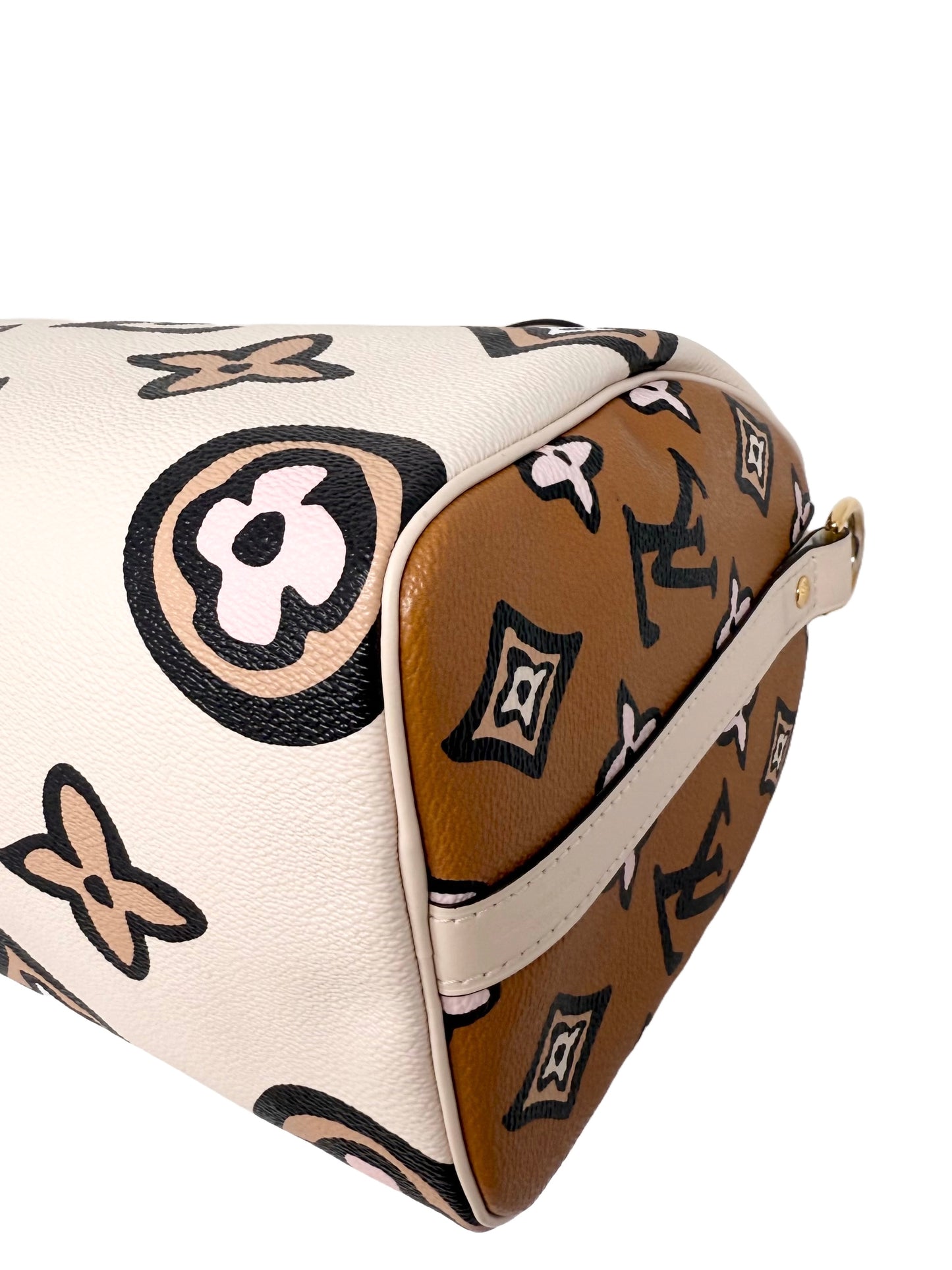 Louis Vuitton Wild at Heart Speedy Bandouliere 25 Monogram Giant Caramel Cream