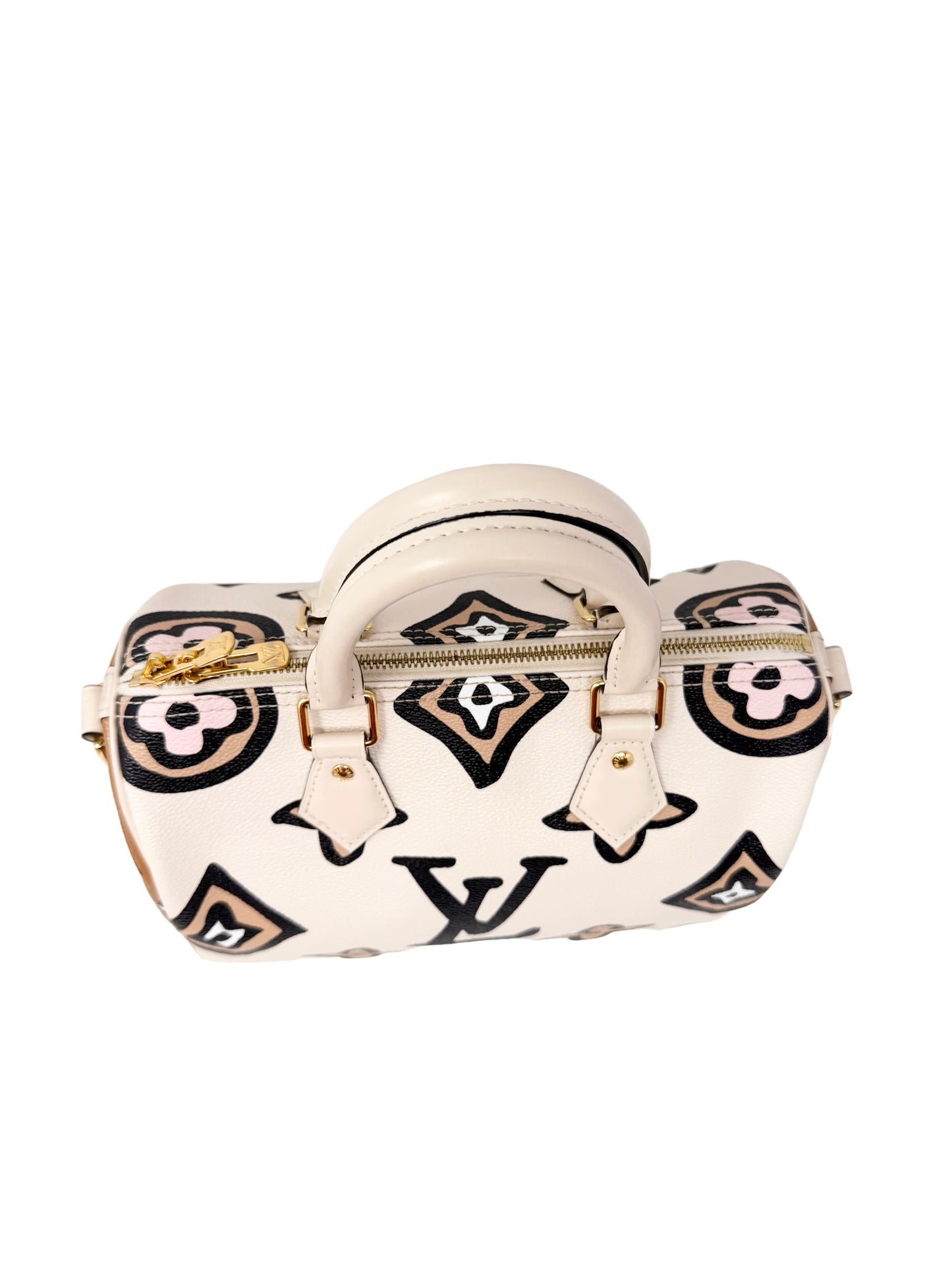 Louis Vuitton Wild at Heart Speedy Bandouliere 25 Monogram Giant Caramel Cream