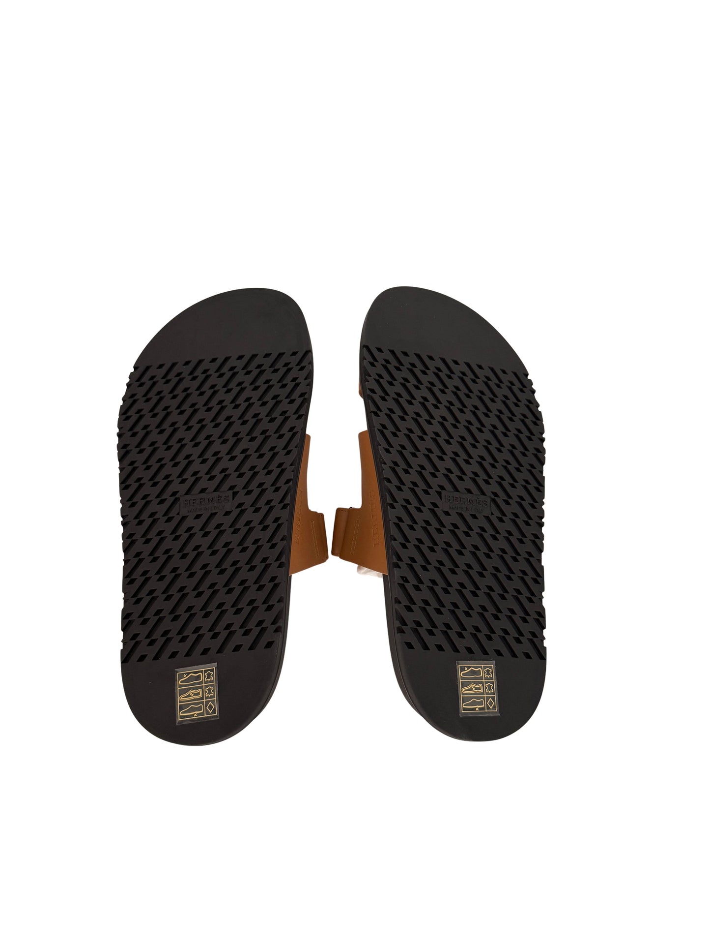 Hermes Chypre Sandals Size 37.5 Naturel Brown