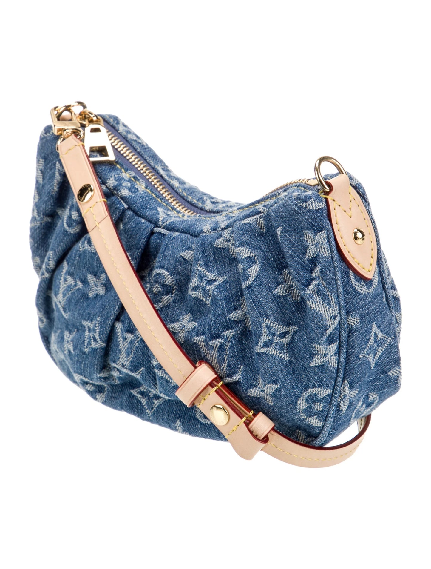 Louis Vuitton Monogram Denim Pochette Valley Blue