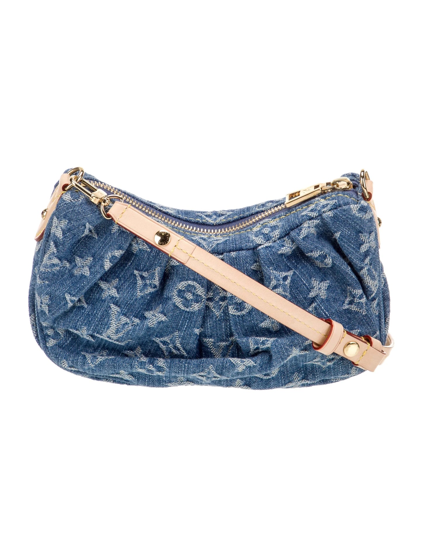 Louis Vuitton Monogram Denim Pochette Valley Blue