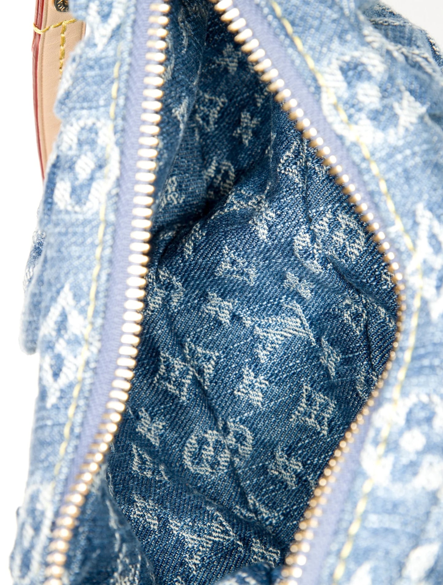 Louis Vuitton Monogram Denim Pochette Valley Blue