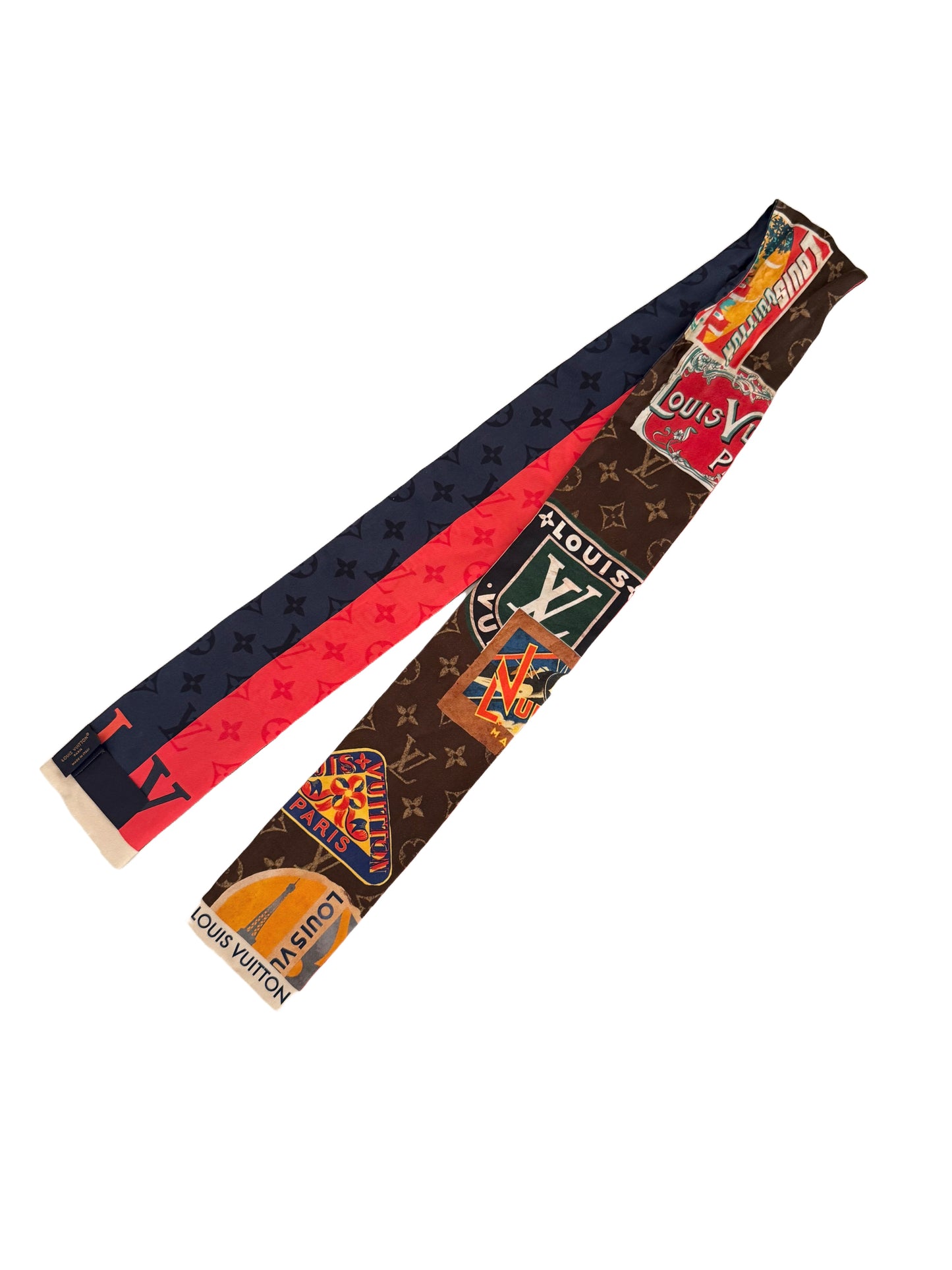 Louis Vuitton Flight Mode Bandeau Travel Hotel Stickers Bandeau Scarf Silk