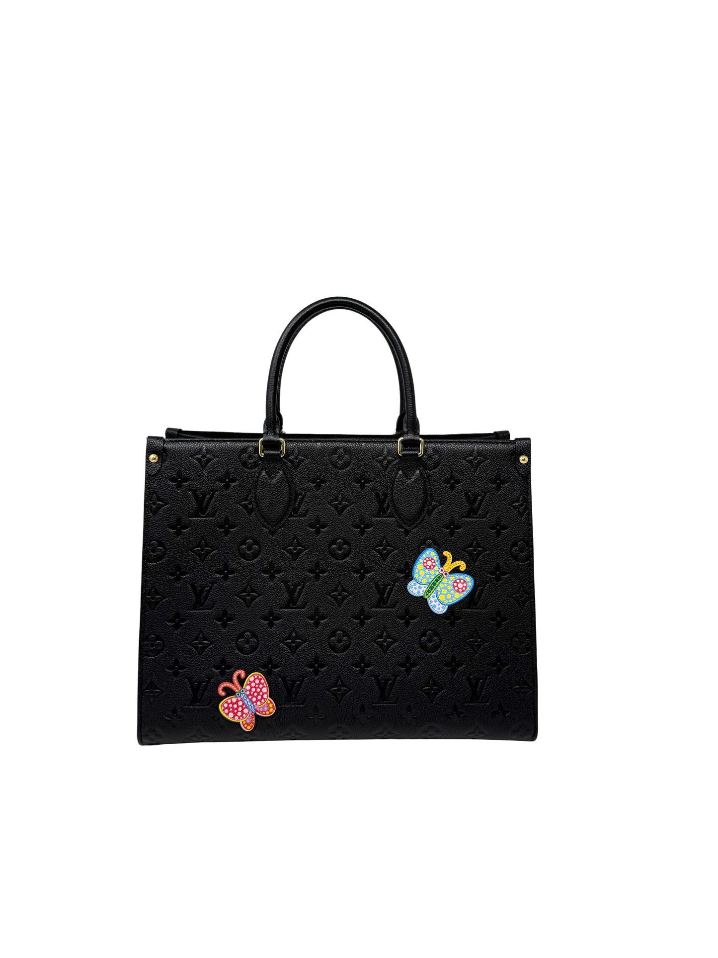 Louis Vuitton Yayoi Kusama OnTheGo MM Empreinte Black Flowers Butterflies