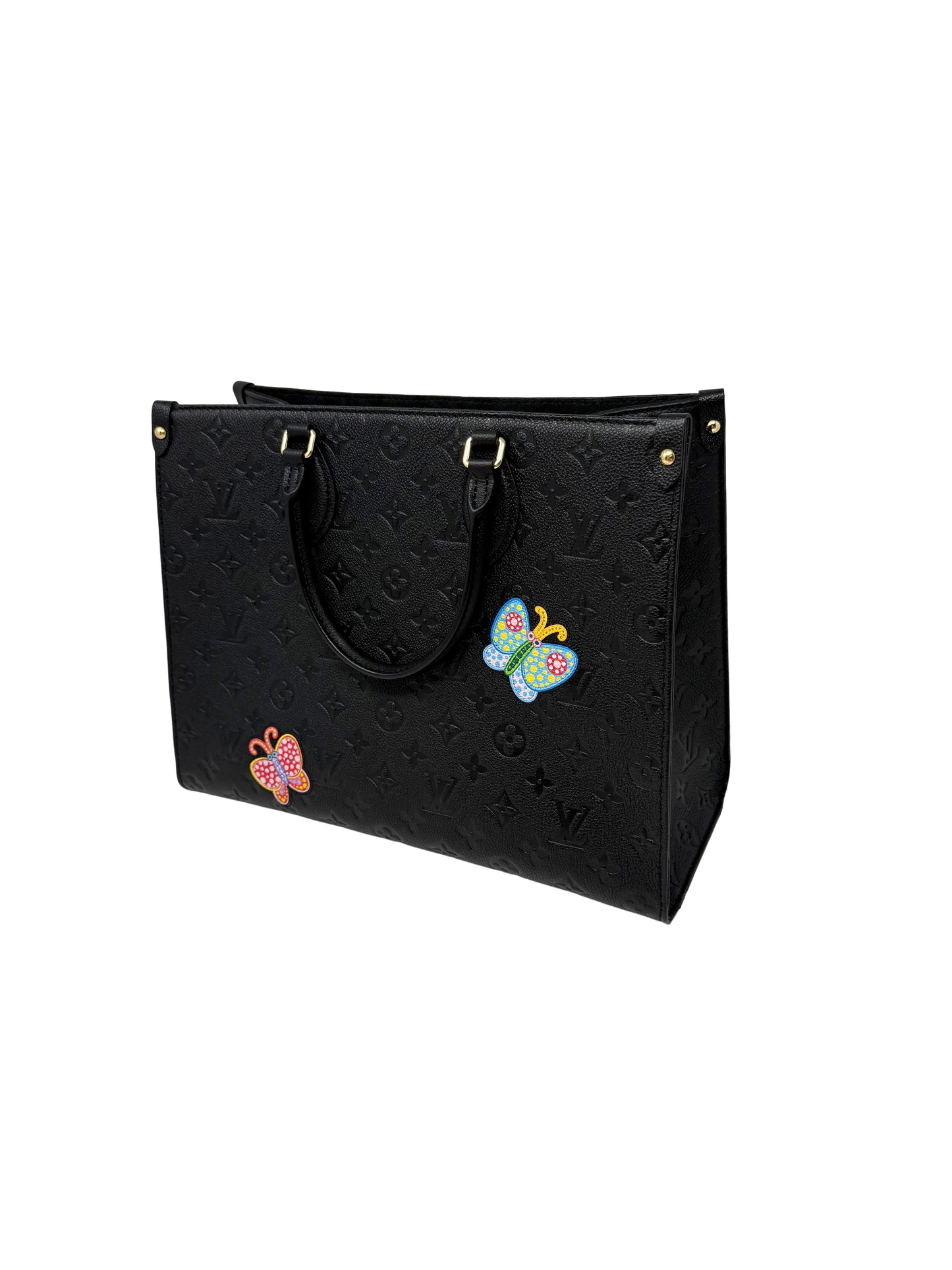 Louis Vuitton Yayoi Kusama OnTheGo MM Empreinte Black Flowers Butterflies