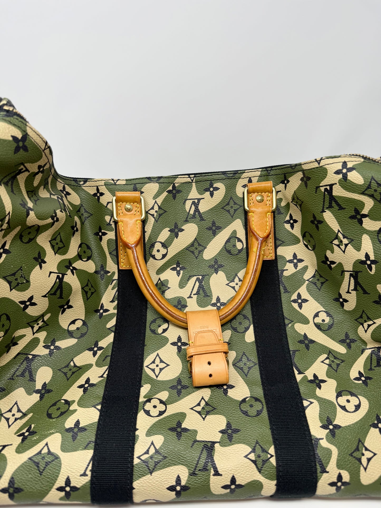 Louis Vuitton Takashi Murakami Monogramouflage Camo Keepall Bandouliere 55