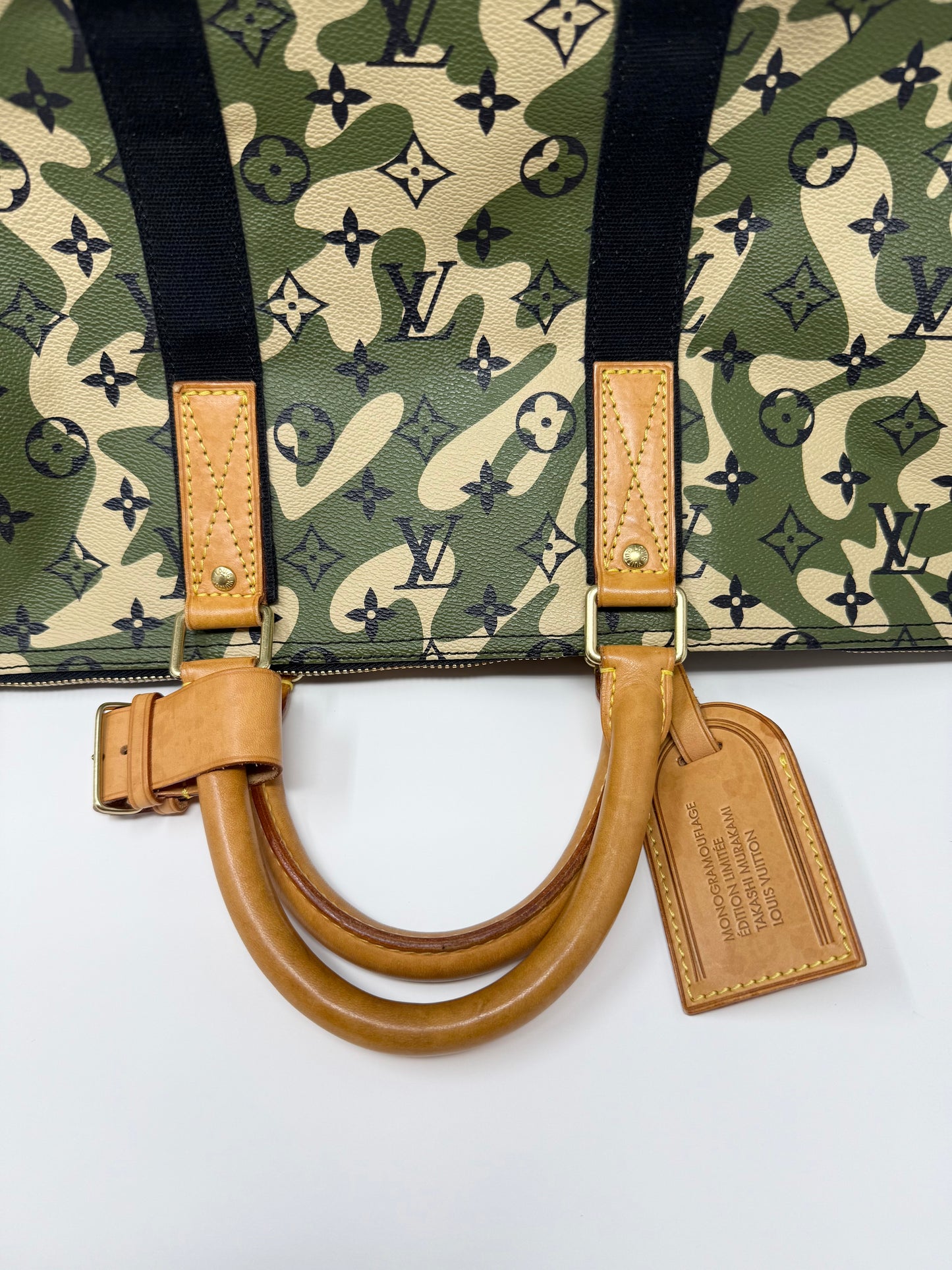 Louis Vuitton Takashi Murakami Monogramouflage Camo Keepall Bandouliere 55