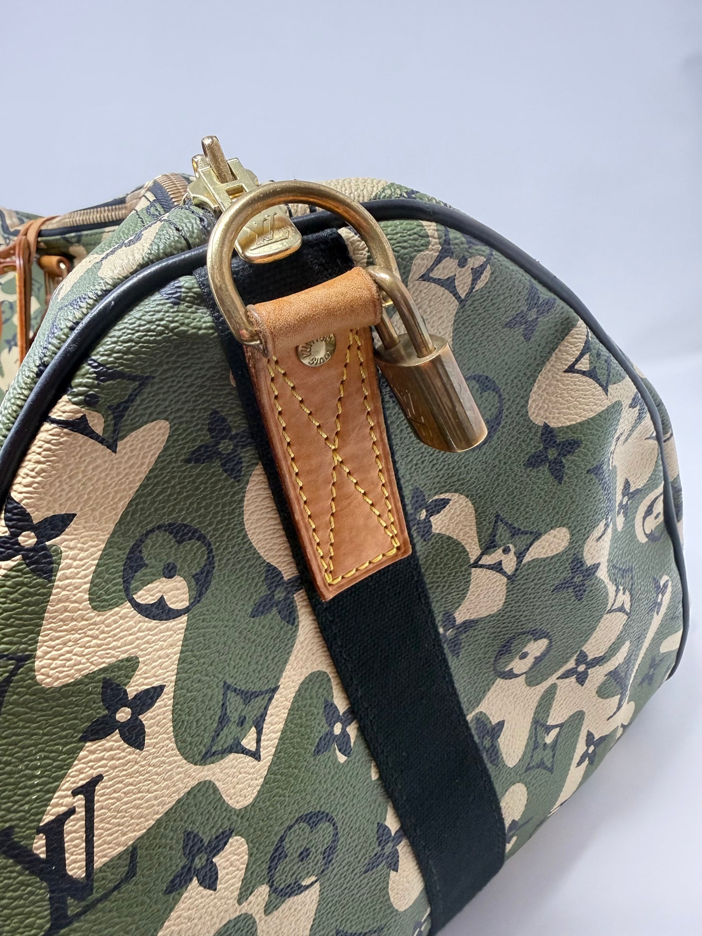 Louis Vuitton Takashi Murakami Monogramouflage Camo Keepall Bandouliere 55