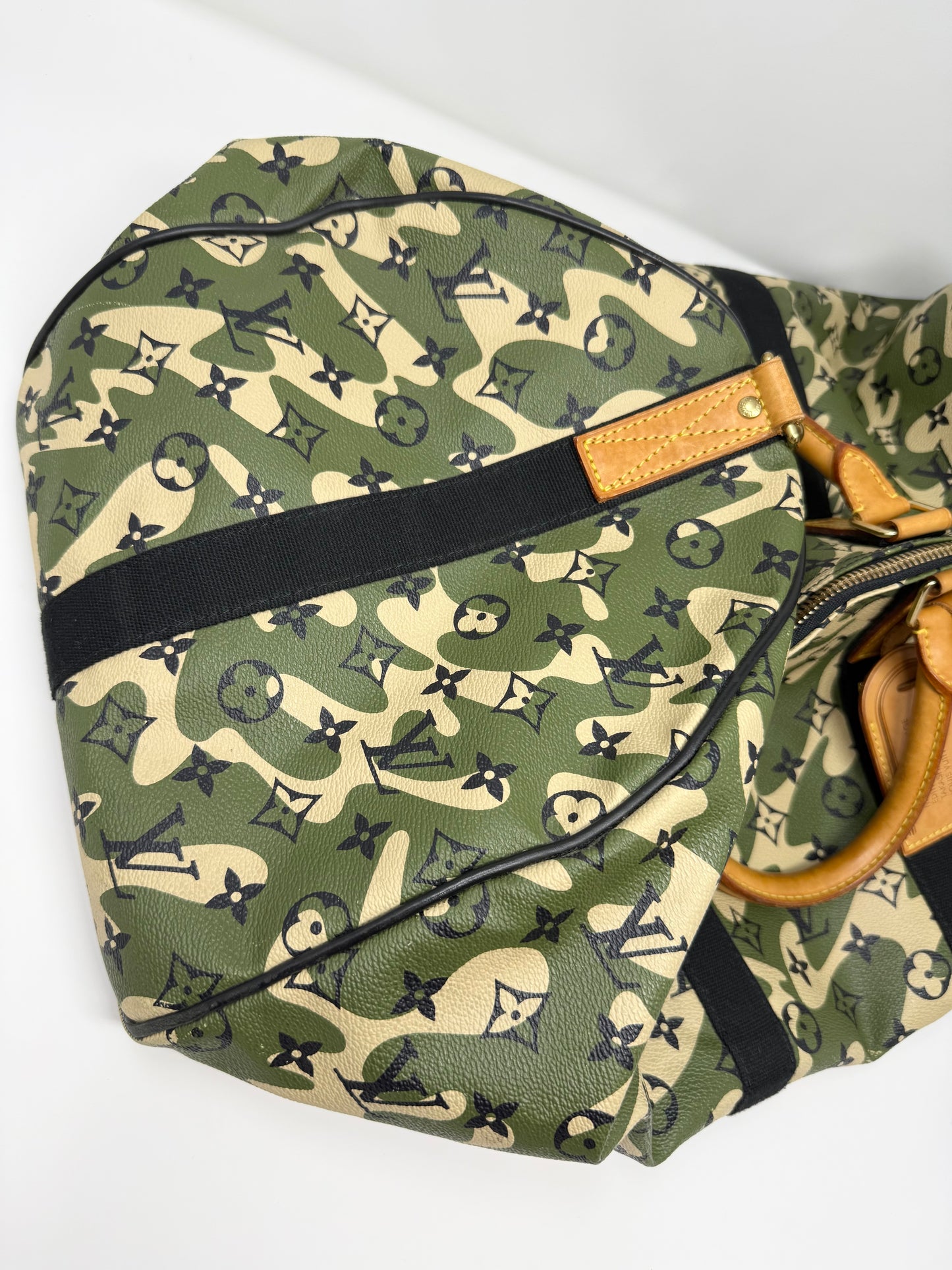Louis Vuitton Takashi Murakami Monogramouflage Camo Keepall Bandouliere 55