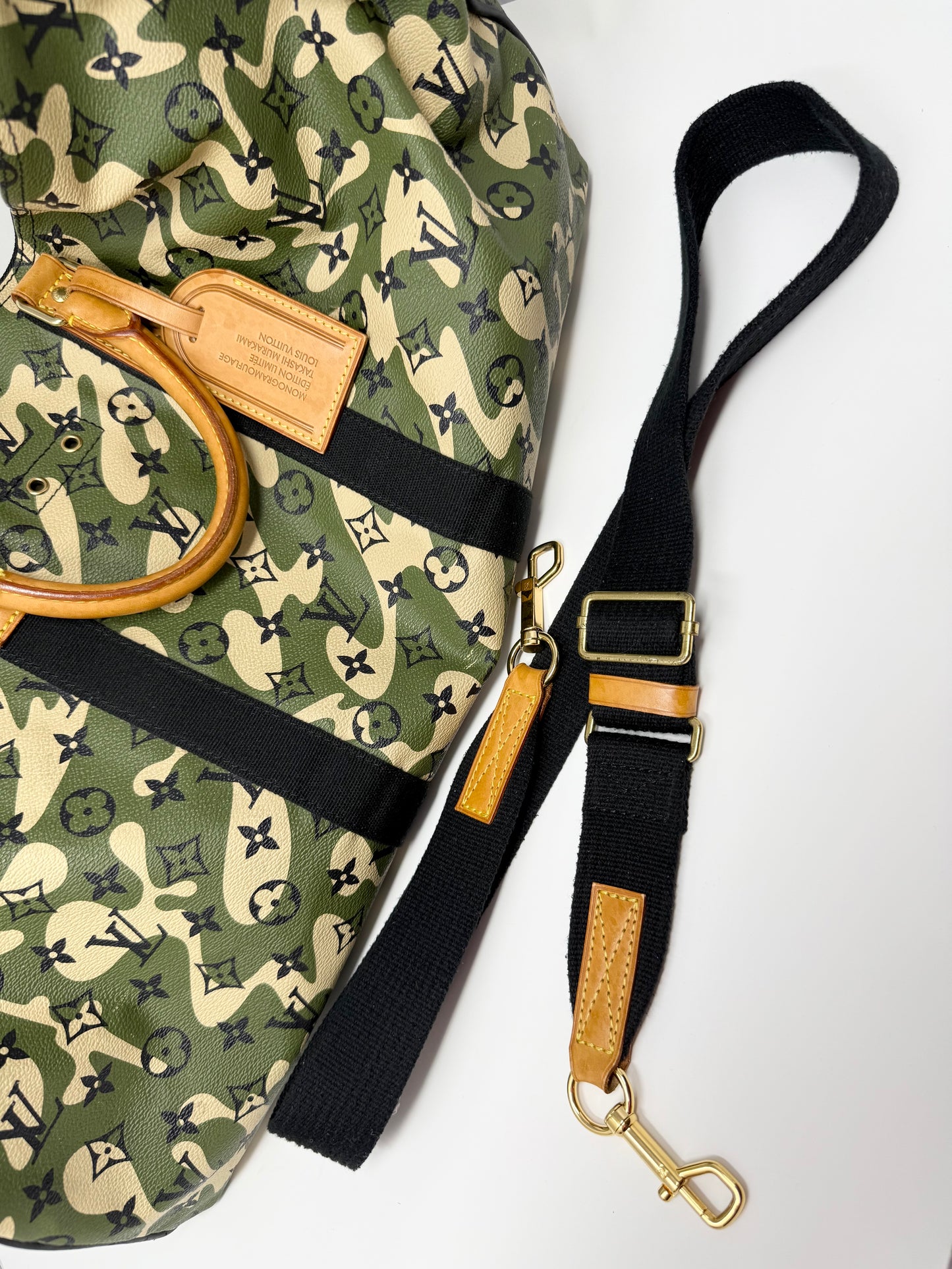 Louis Vuitton Takashi Murakami Monogramouflage Camo Keepall Bandouliere 55