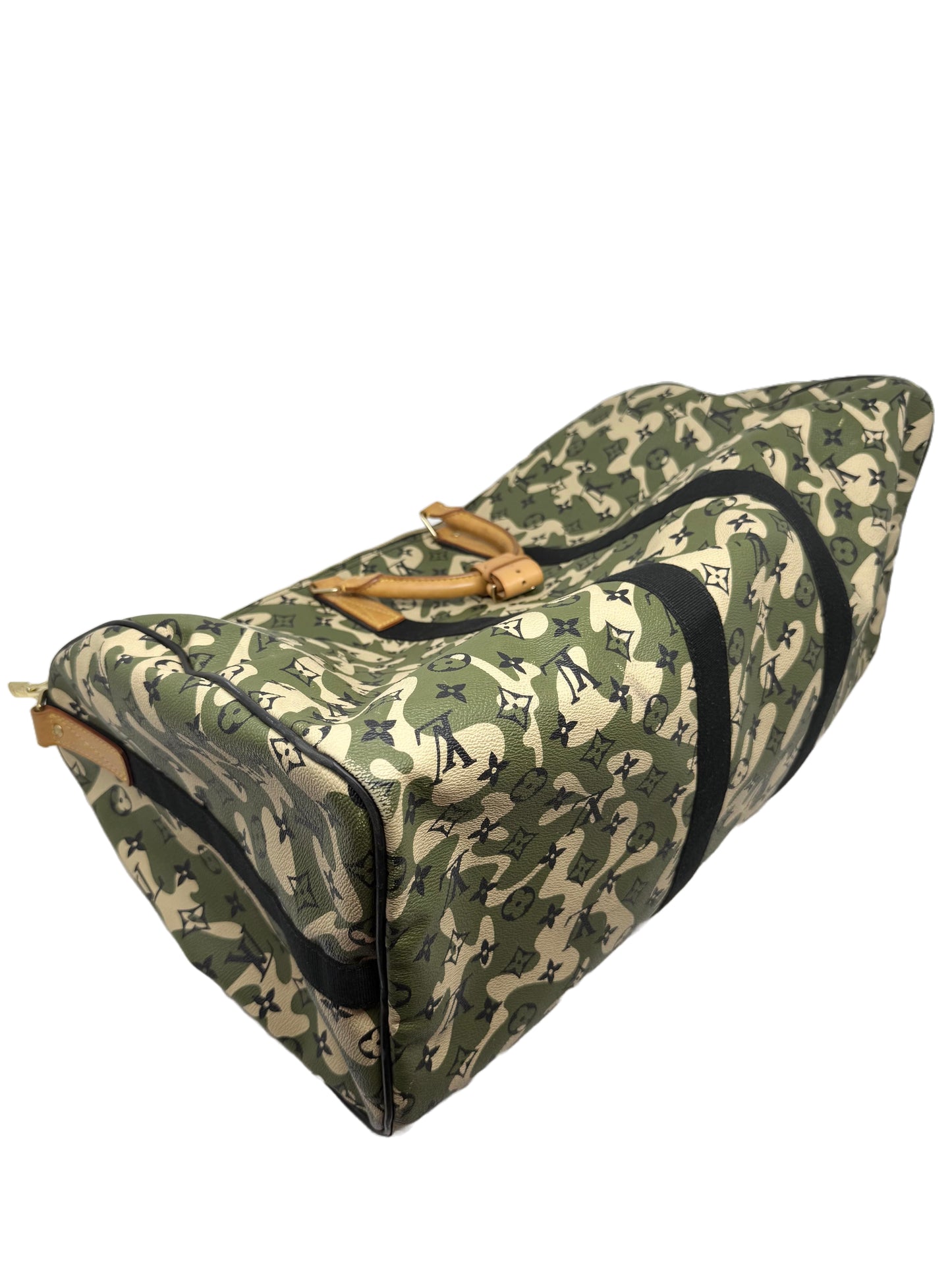 Louis Vuitton Takashi Murakami Monogramouflage Camo Keepall Bandouliere 55