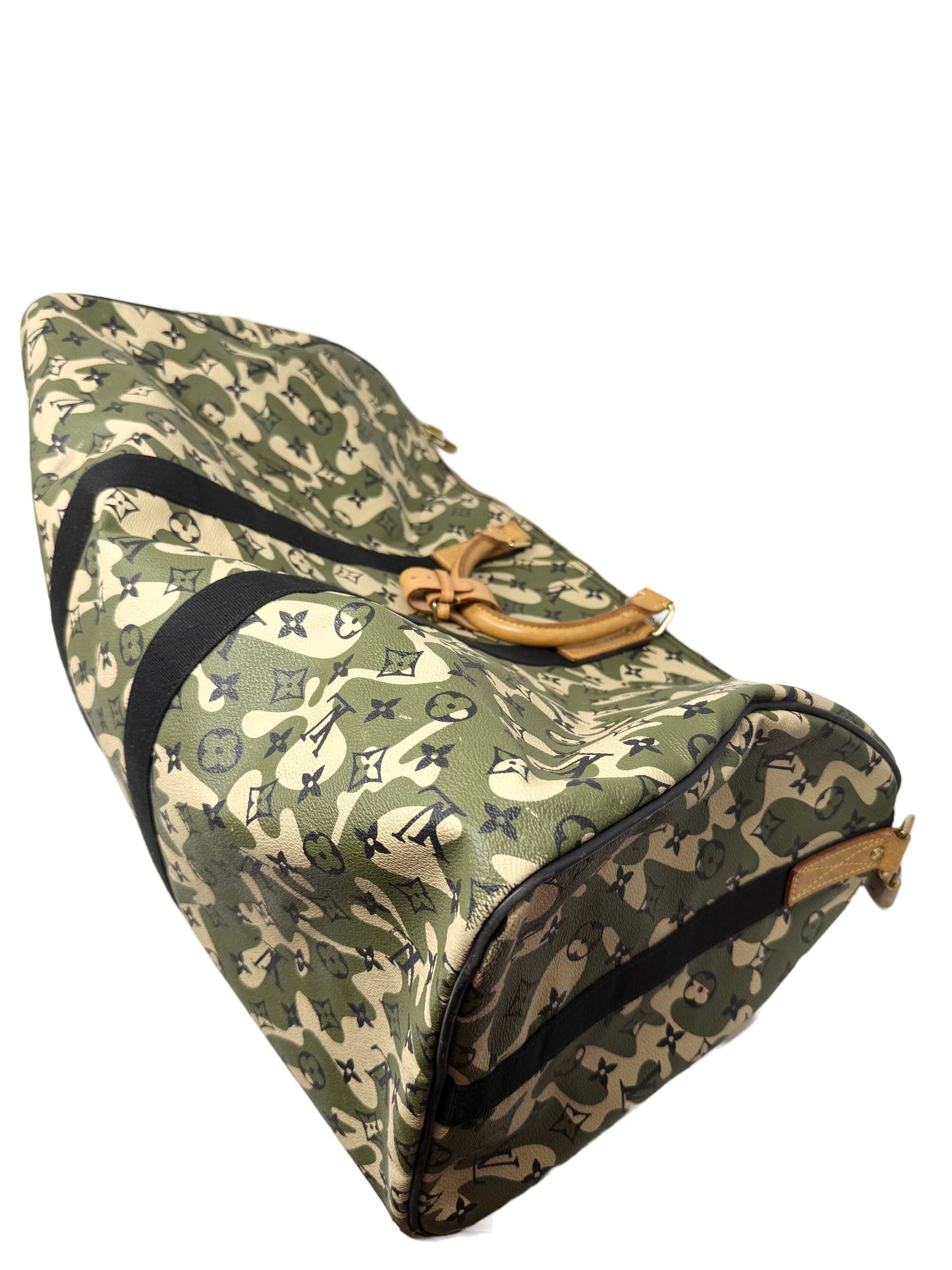 Louis Vuitton Takashi Murakami Monogramouflage Camo Keepall Bandouliere 55