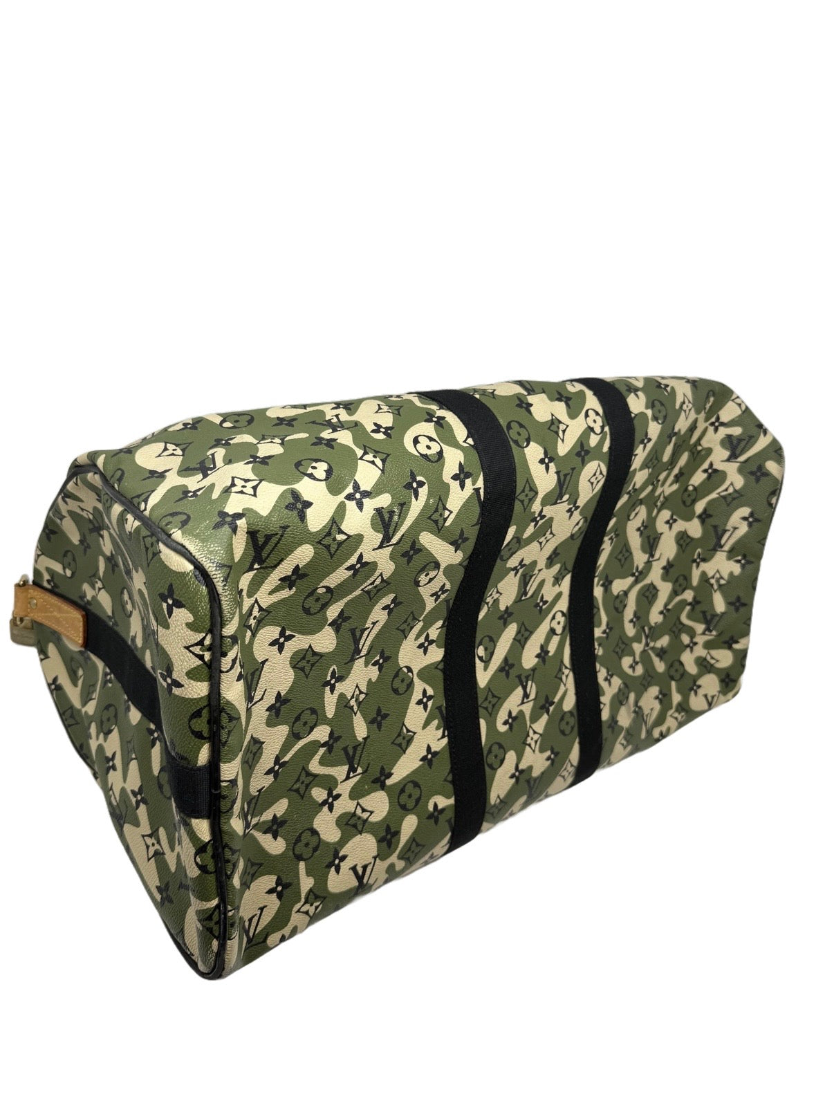 Louis Vuitton Takashi Murakami Monogramouflage Camo Keepall Bandouliere 55