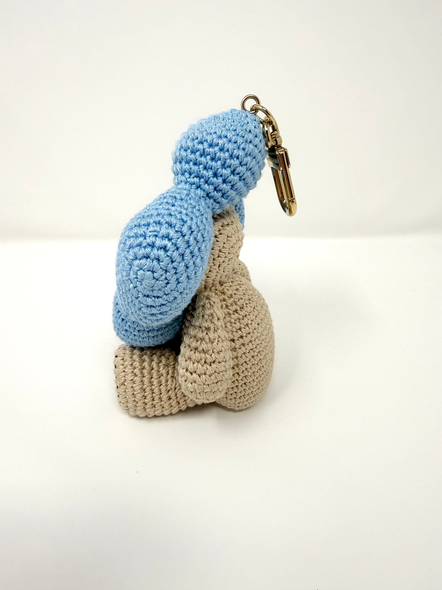 Louis Vuitton My Vivienne Crochet Bag Charm Key Holder Blue Beige