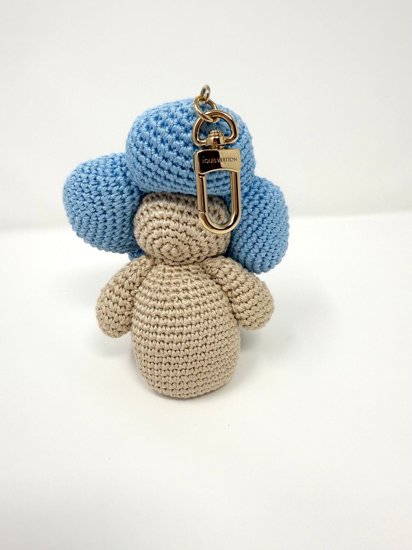 Louis Vuitton My Vivienne Crochet Bag Charm Key Holder Blue Beige