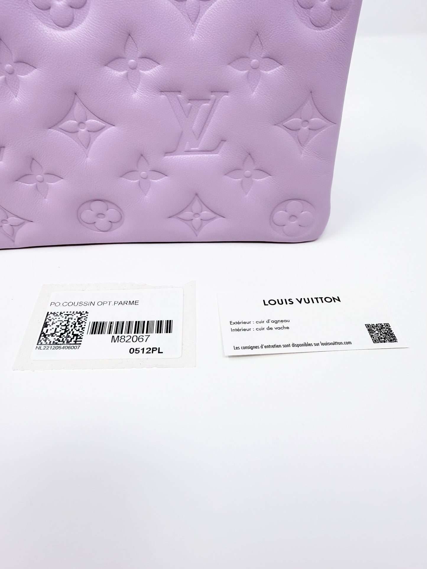 Louis Vuitton Pochette Coussin Embossed Lilac Lavender Purple