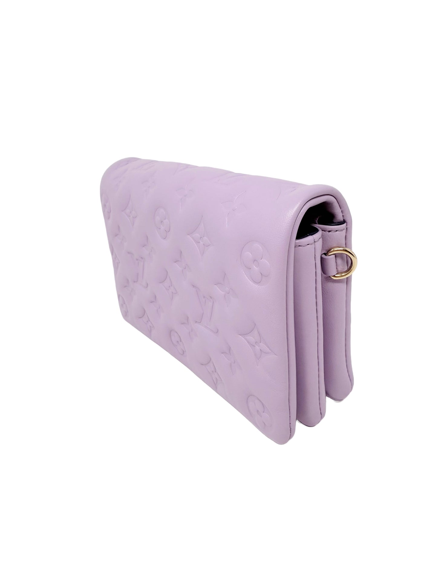 Louis Vuitton Pochette Coussin Embossed Lilac Lavender Purple