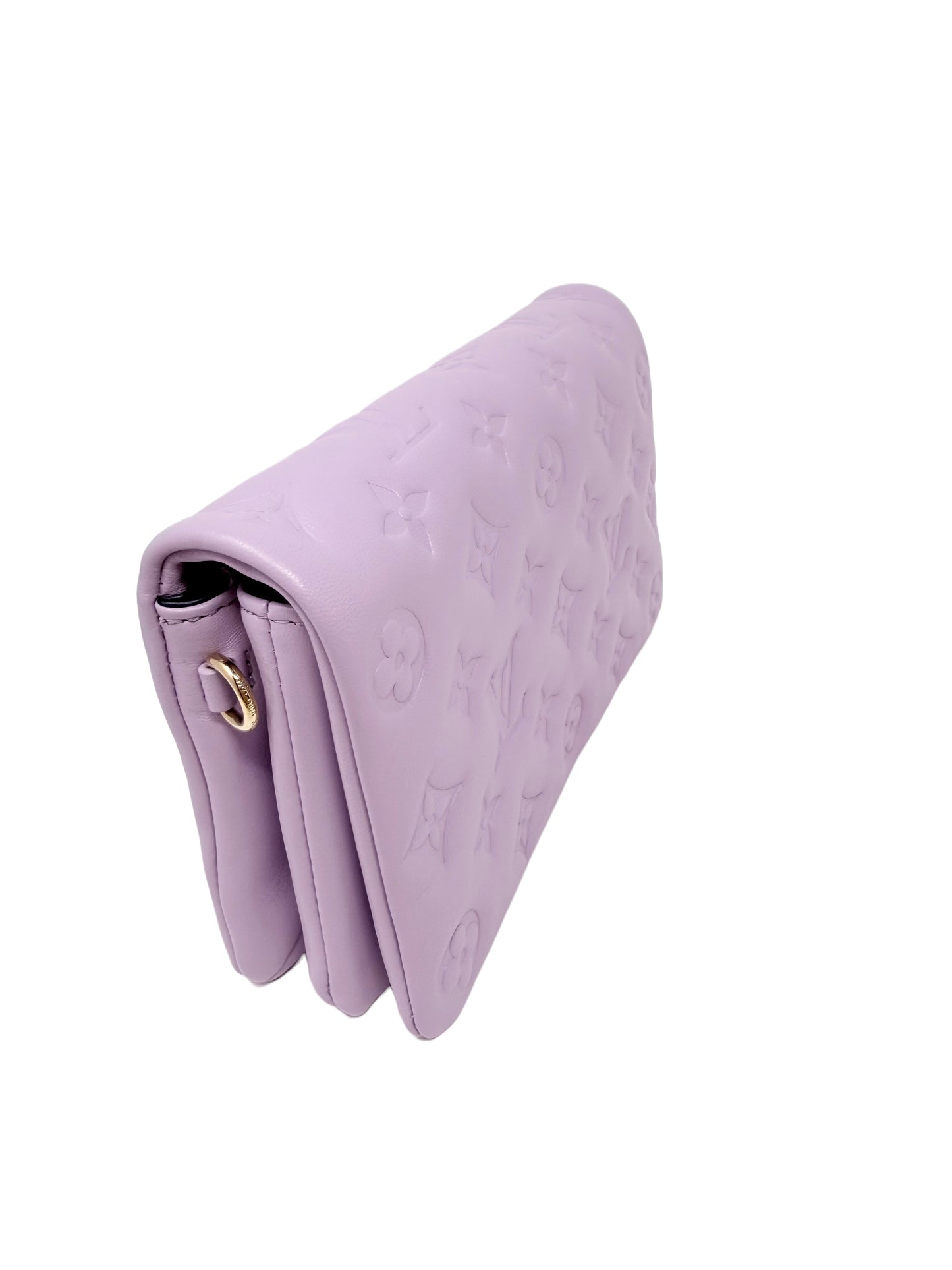 Louis Vuitton Pochette Coussin Embossed Lilac Lavender Purple