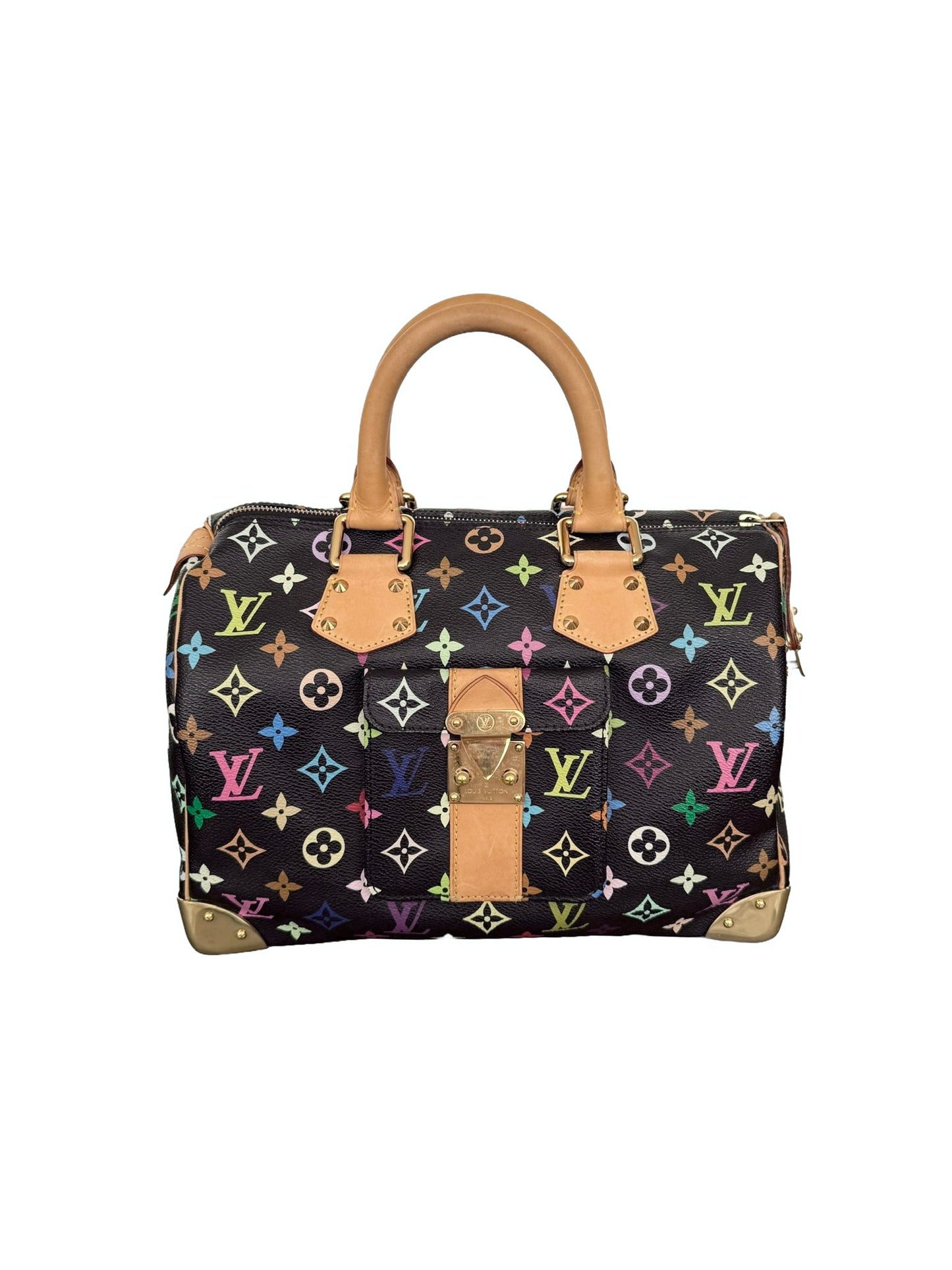 Louis Vuitton Takashi Murakami Multicolor Speedy 30 Monogram Black