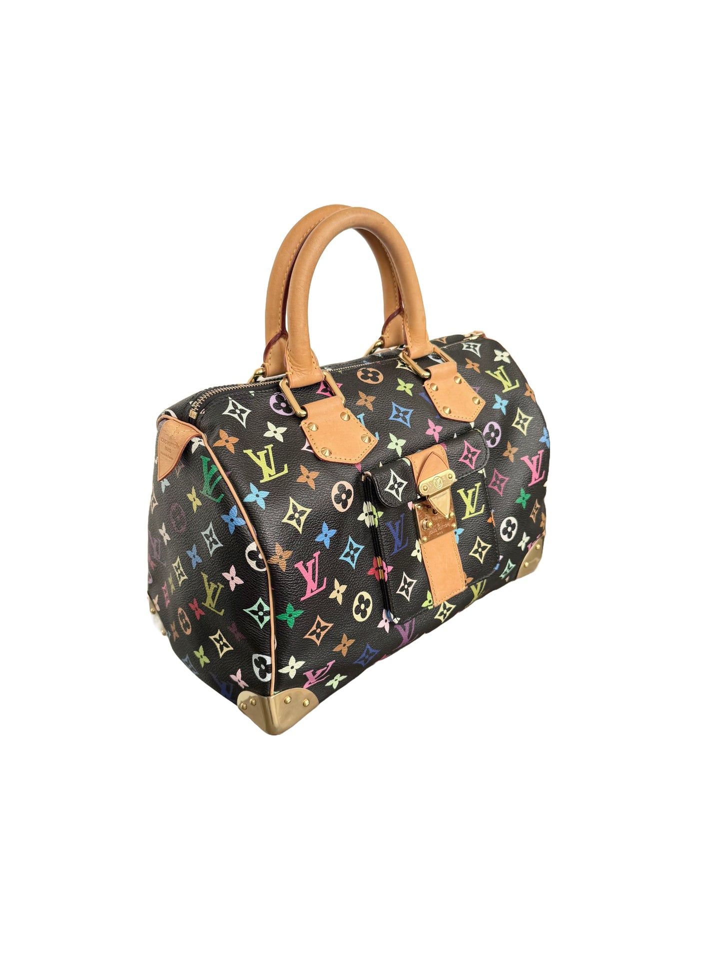 Louis Vuitton Takashi Murakami Multicolor Speedy 30 Monogram Black