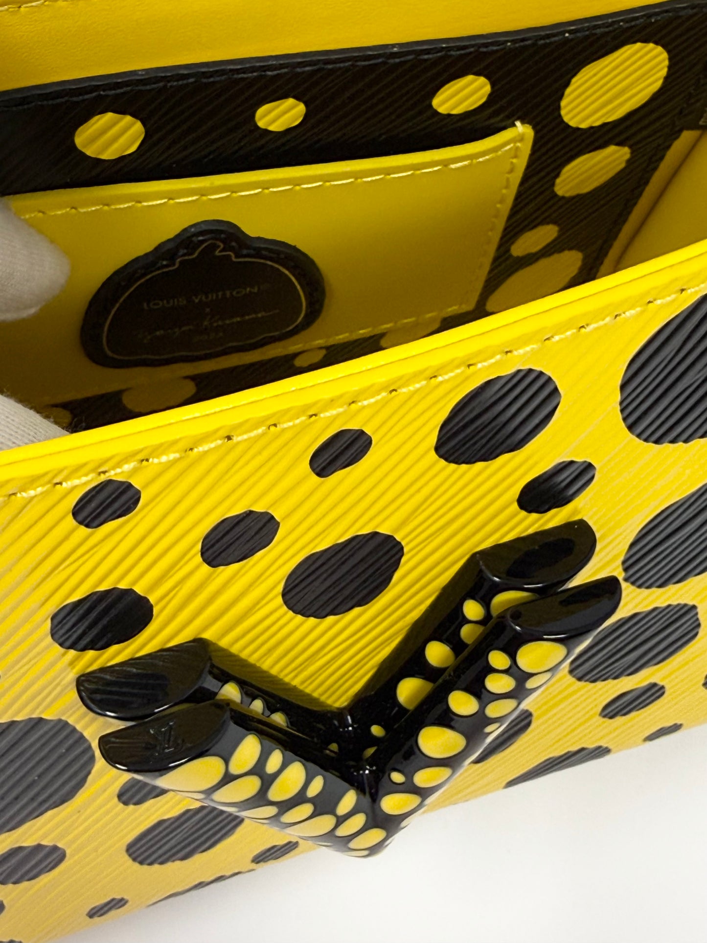 Louis Vuitton Yayoi Kusama Epi Twist PM Yellow Black Infinity Dots