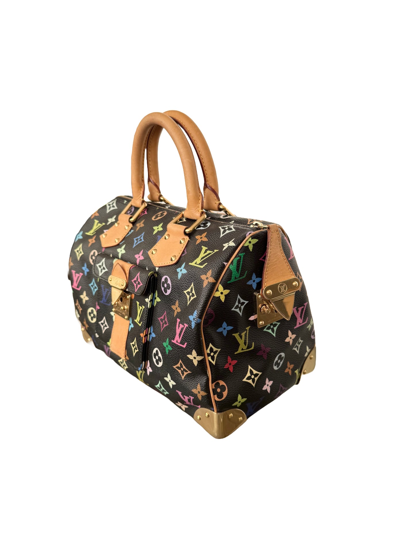 Louis Vuitton Takashi Murakami Multicolor Speedy 30 Monogram Black