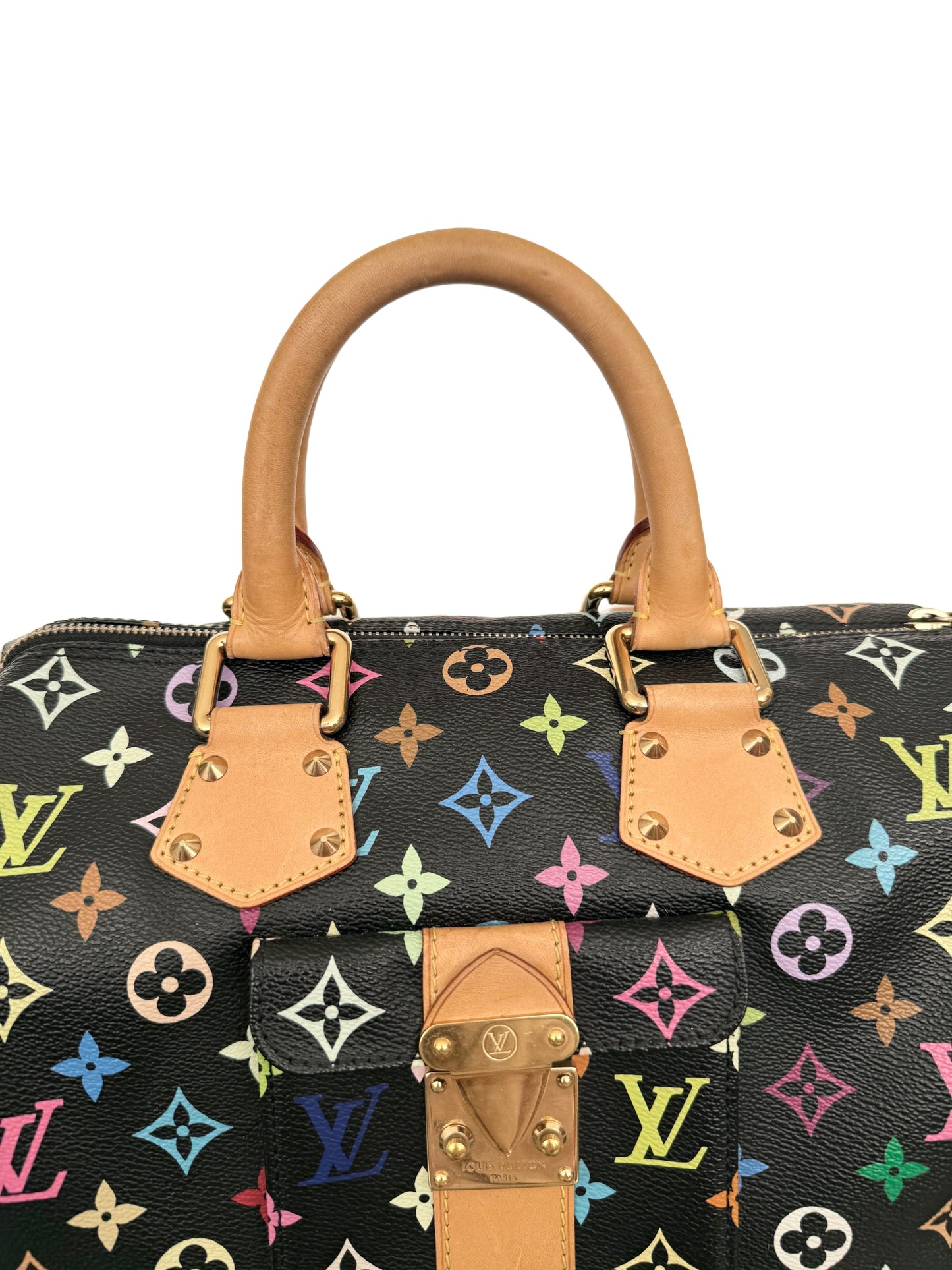 Louis Vuitton Takashi Murakami Multicolor Speedy 30 Monogram Black