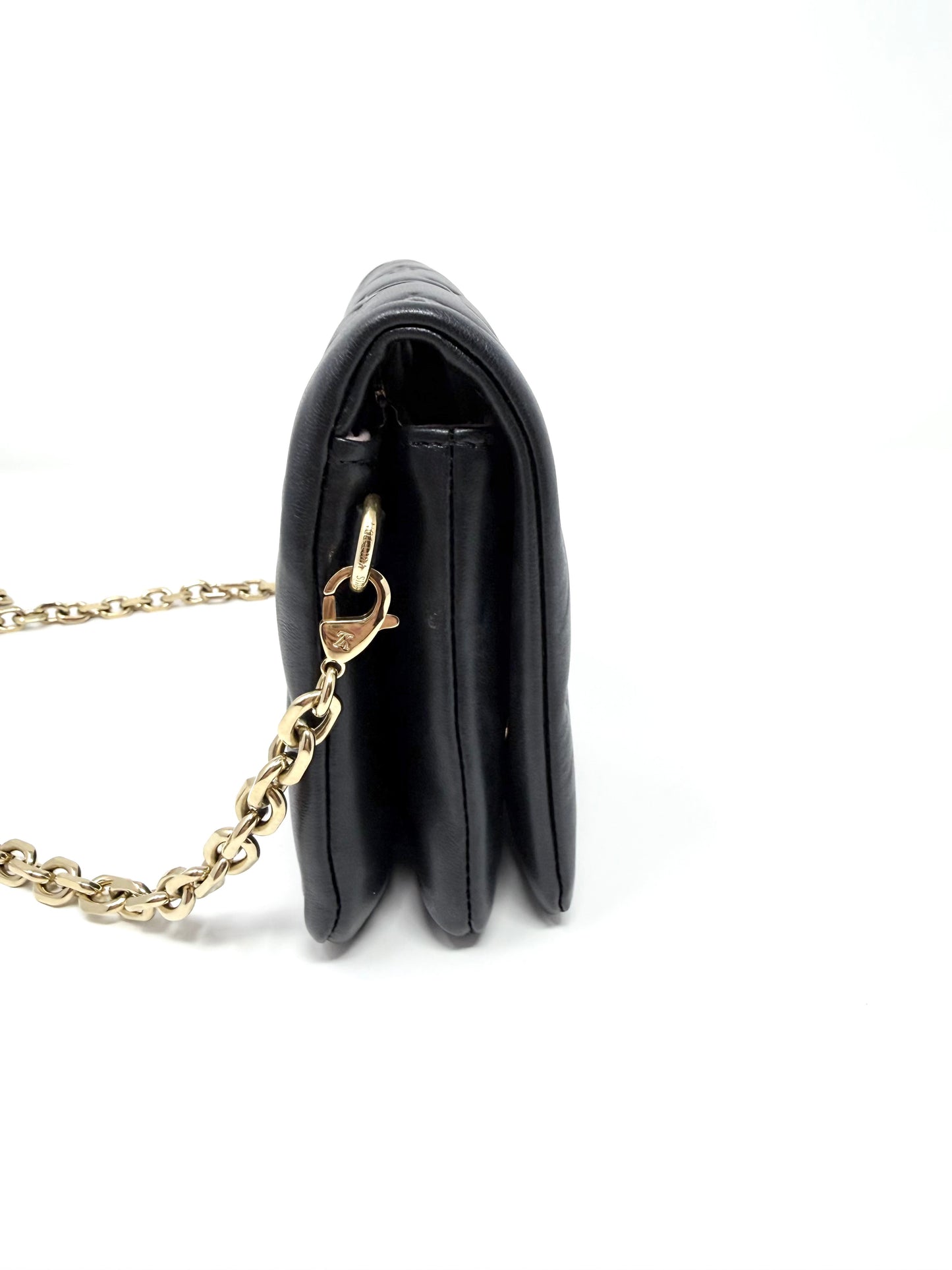 Louis Vuitton Pochette Coussin Monogram Embossed Black