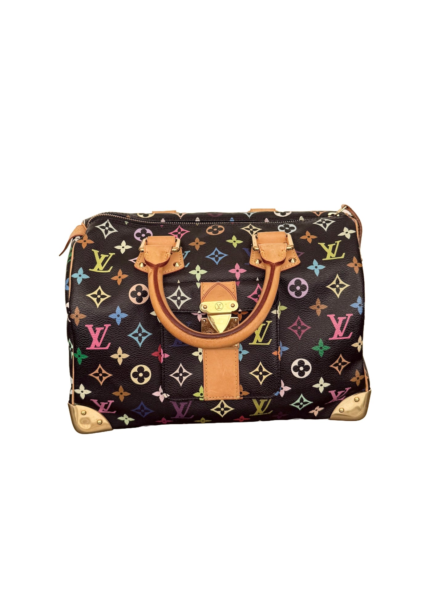 Louis Vuitton Takashi Murakami Multicolor Speedy 30 Monogram Black