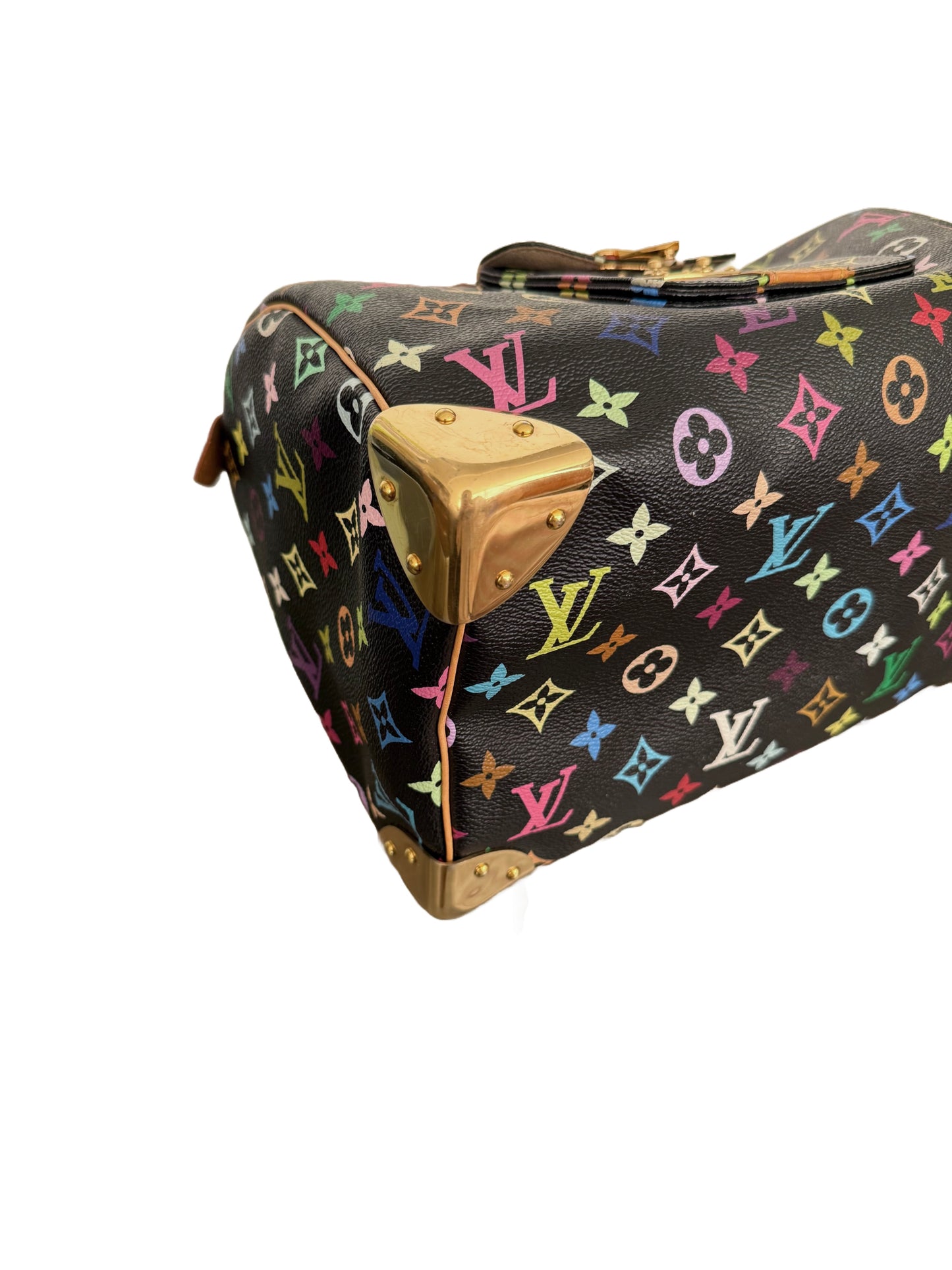 Louis Vuitton Takashi Murakami Multicolor Speedy 30 Monogram Black