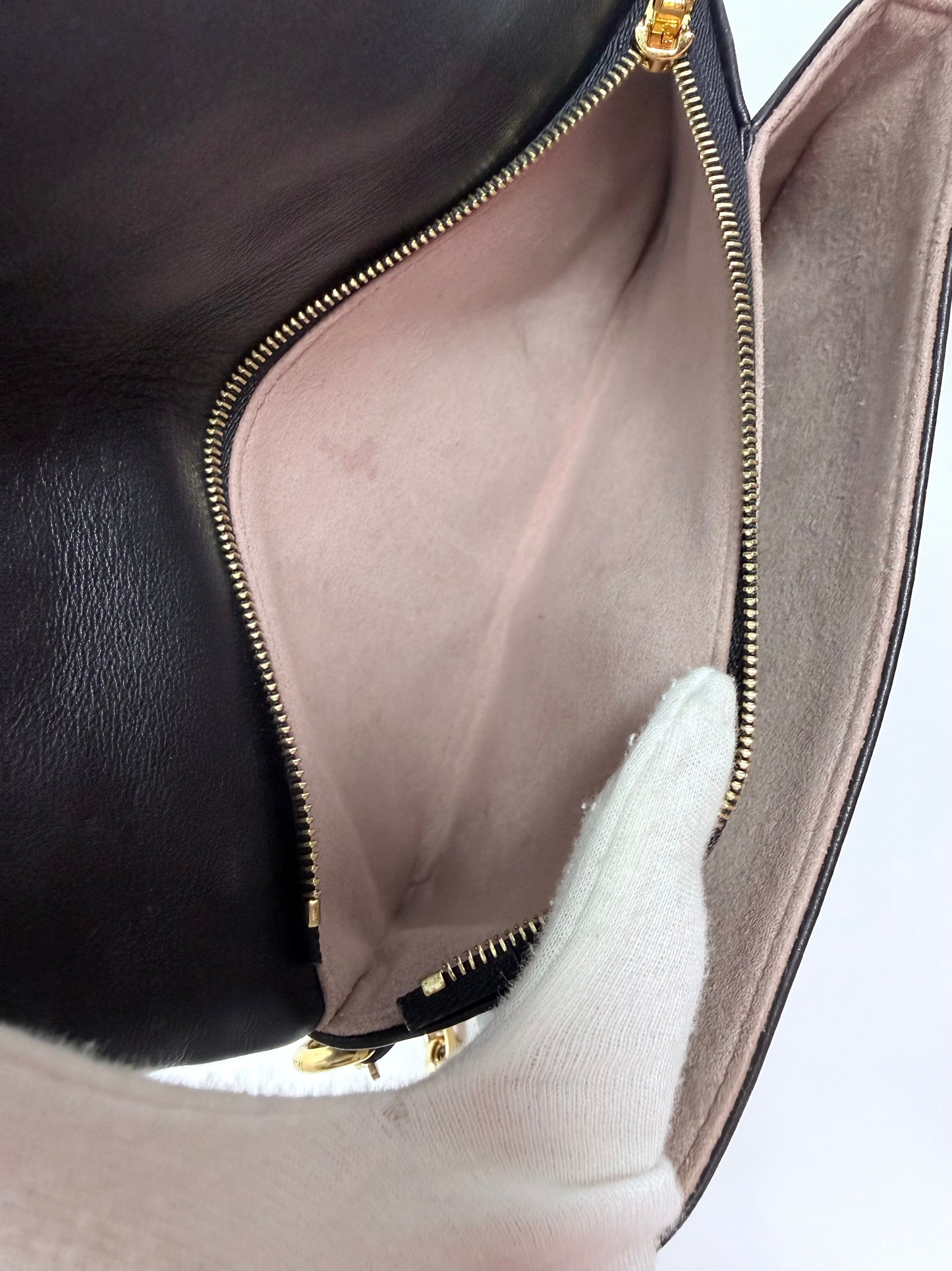 Louis Vuitton Pochette Coussin Monogram Embossed Black