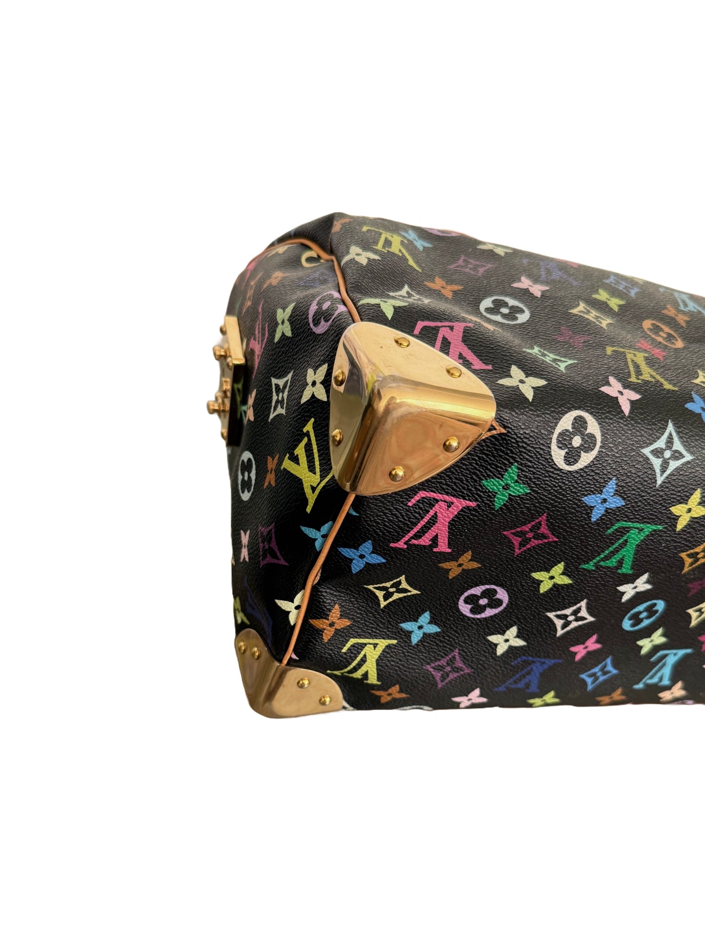 Louis Vuitton Takashi Murakami Multicolor Speedy 30 Monogram Black