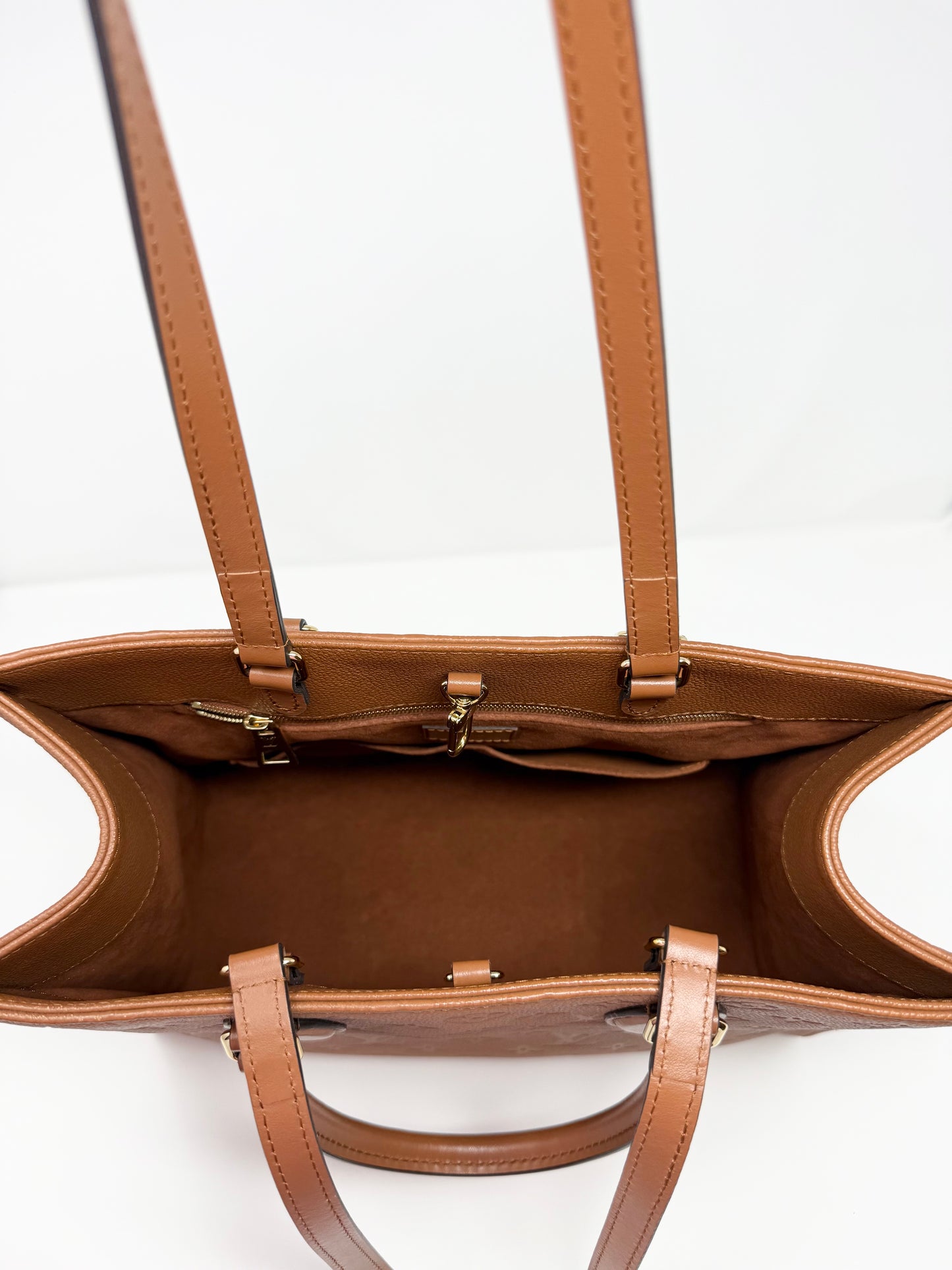 Louis Vuitton Empreinte Monogram OnTheGo MM Tote Bag Cognac