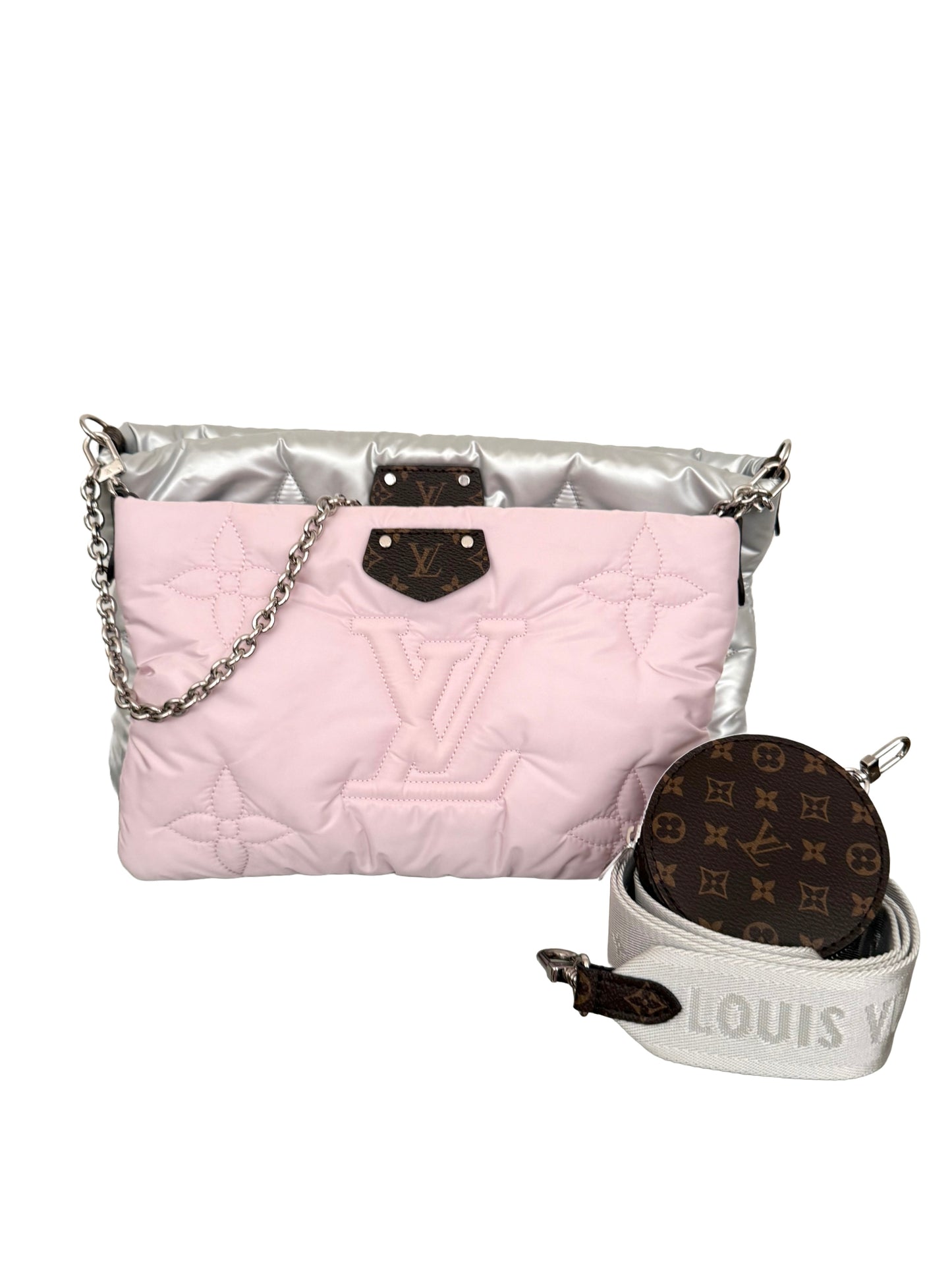 Louis Vuitton Maxi Pillow Multi Pochette Accessories Silver Pink