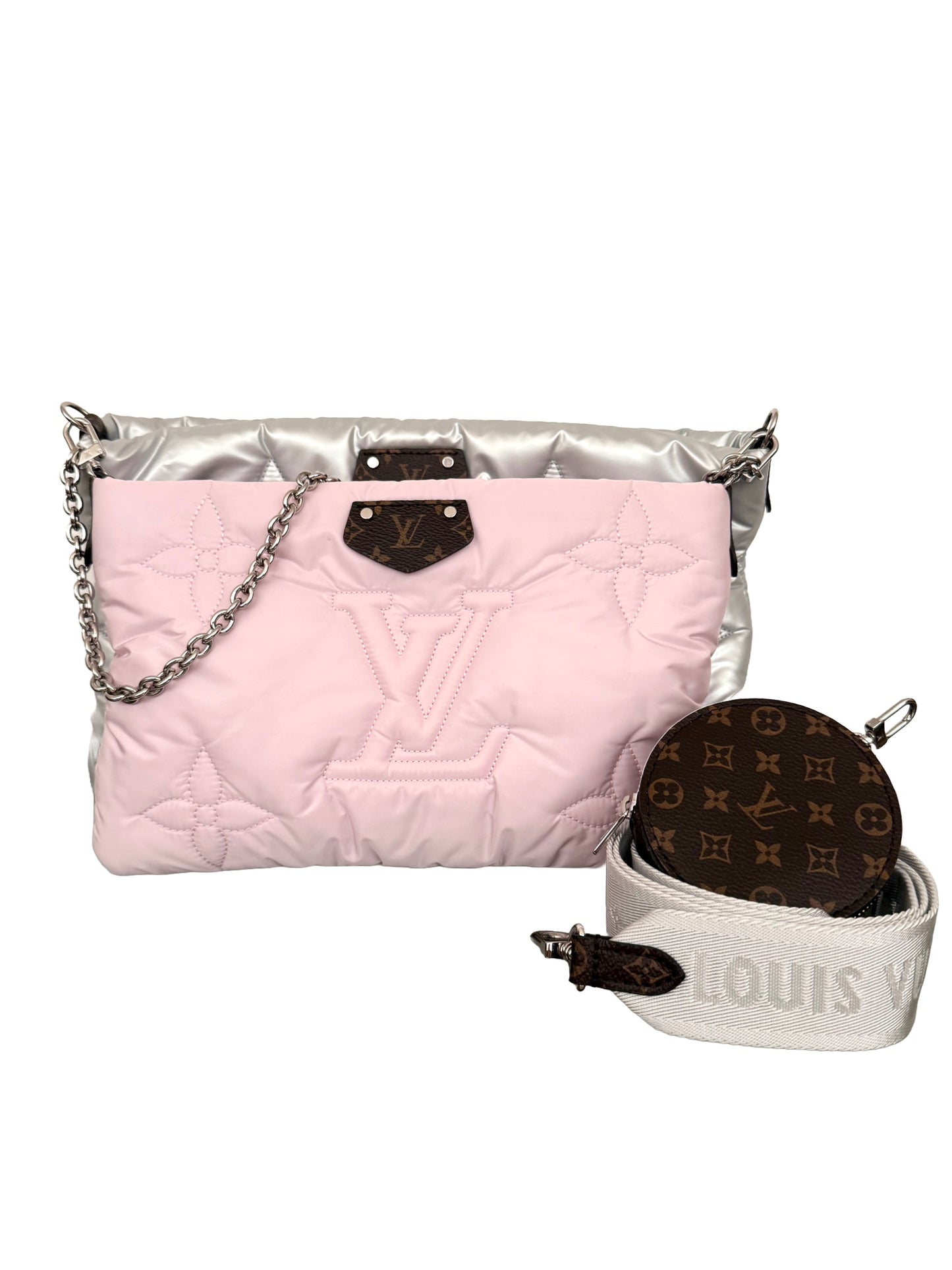 Louis Vuitton Maxi Pillow Multi Pochette Accessories Silver Pink