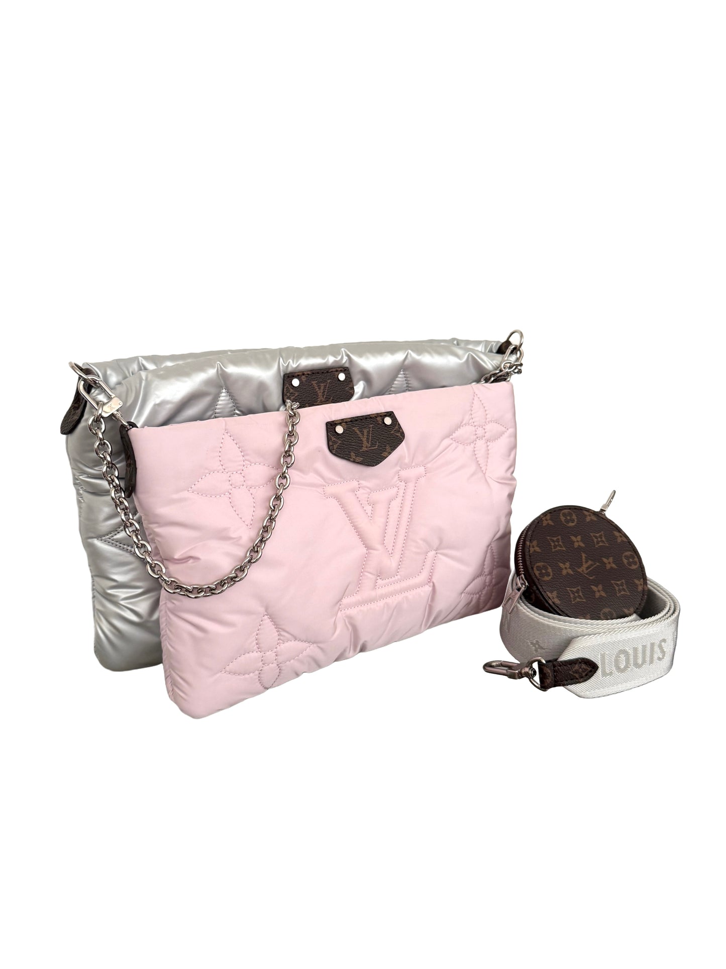 Louis Vuitton Maxi Pillow Multi Pochette Accessories Silver Pink